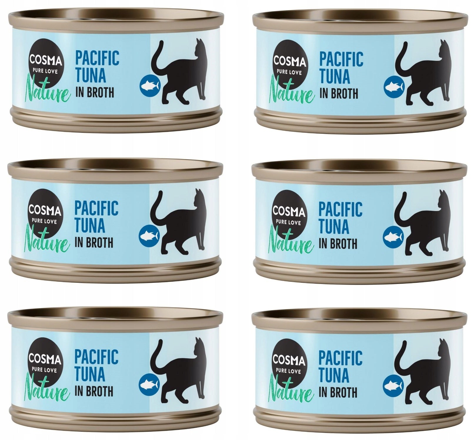 Cosma wet cat food Pacific Tuna 6x70g. from Germany.