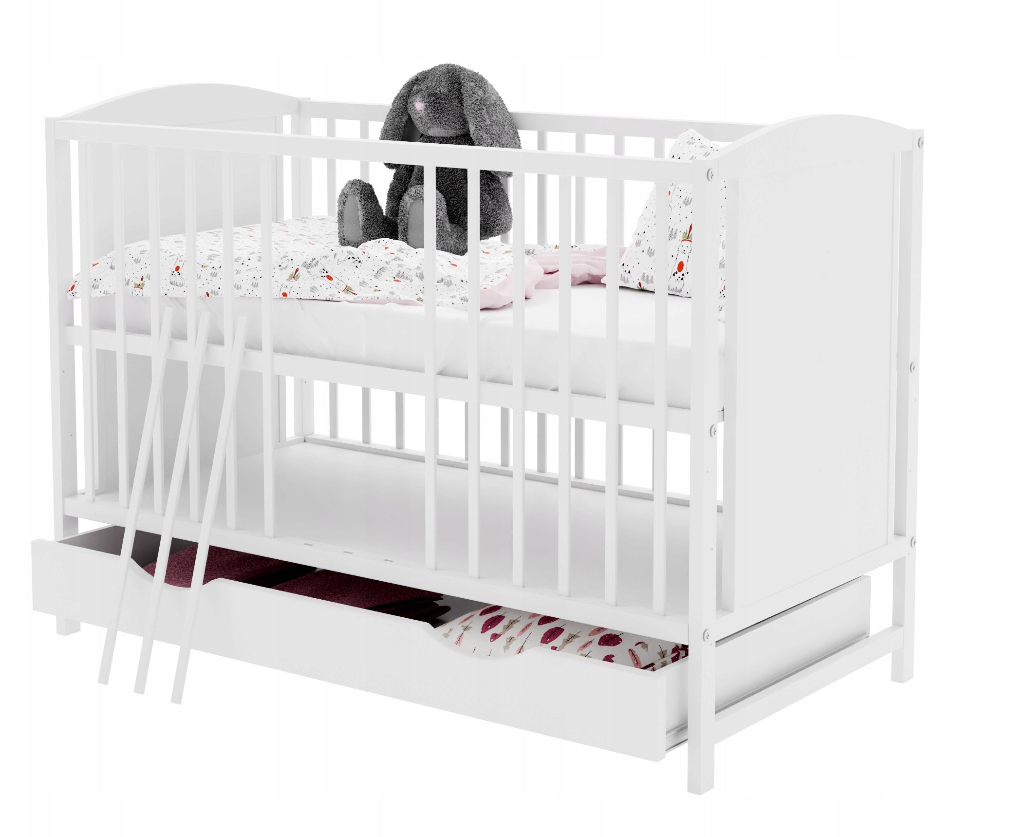 * Cot FAIRY TALE WHITE drawer 120x60 EAN (GTIN) 5903699345153