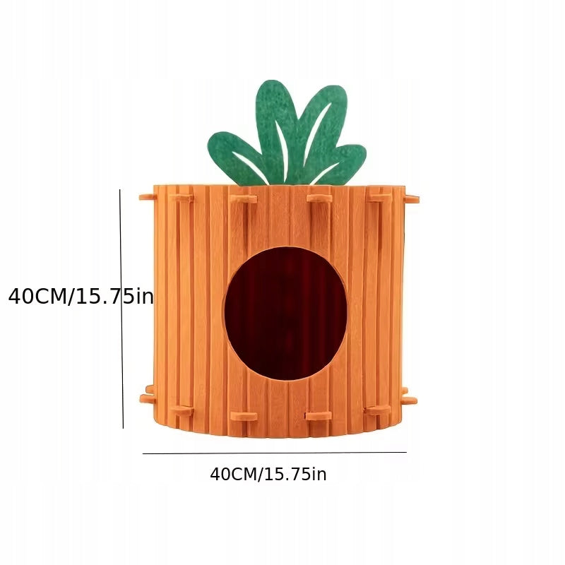 Cottage Hideout For Cat Carrot Color Orange Roz. L 40x40cm Length 40 cm