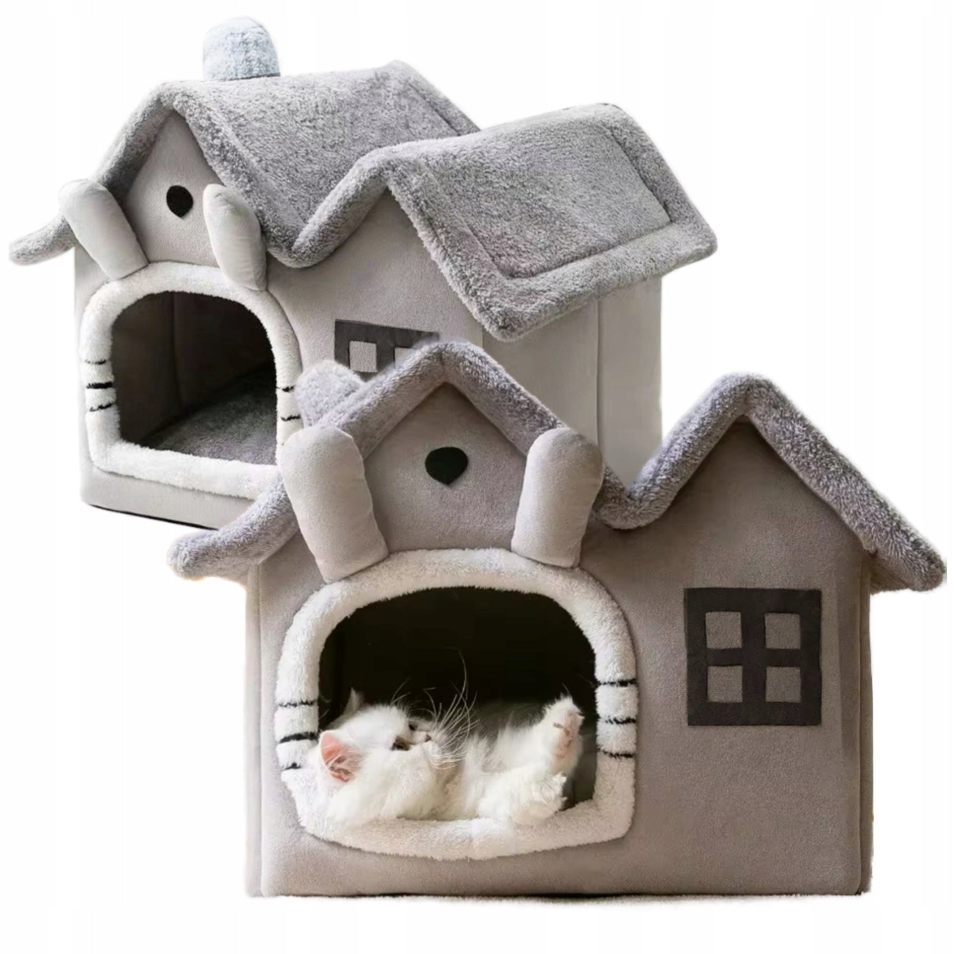 Cottage bed booth playpen soft plush for cat and dog comfortable