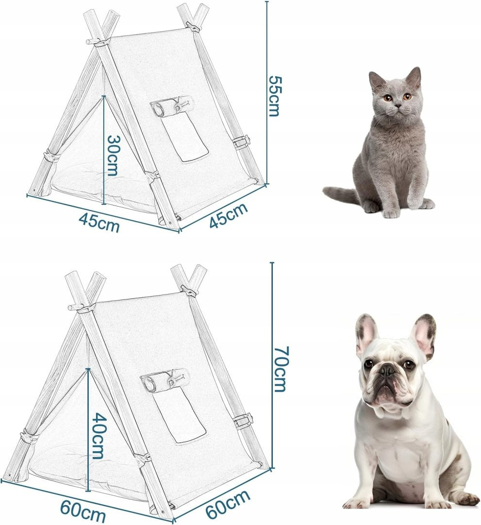Cottage cat tent Woltu beige rectangular 45 x 45 x 55 cm Brand Woltu
