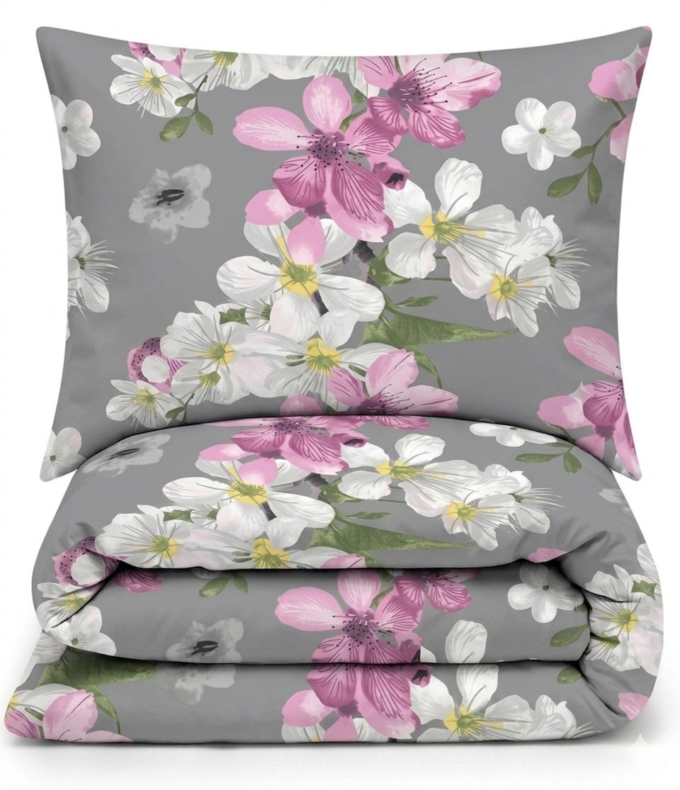 Cotton Bedding Set with Flowers 220x200cm 100%Cotton Poland MAGNOLIA S