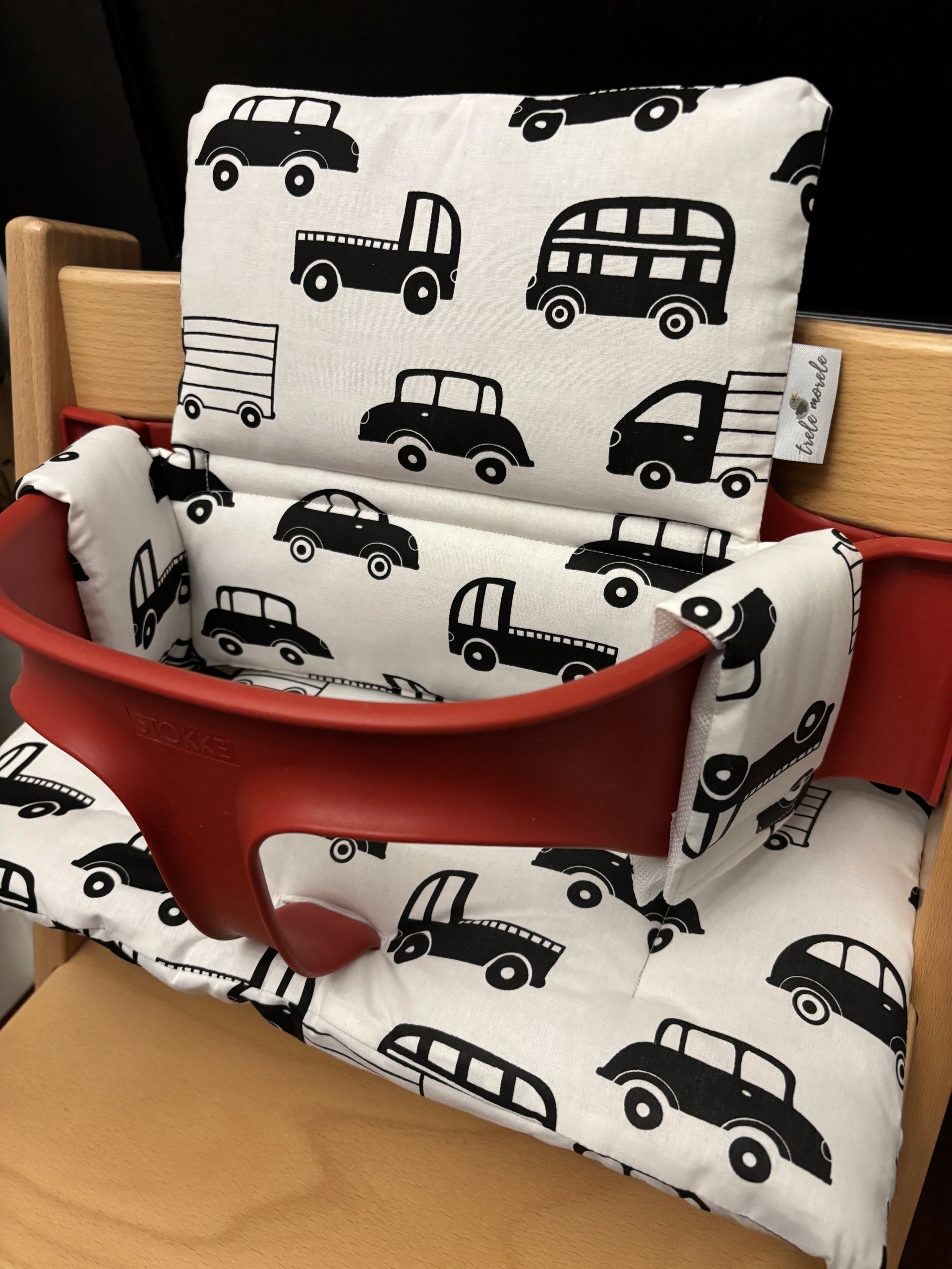 Cotton Pillows for Stokke Tripp Trapp 2in1 Black Cars