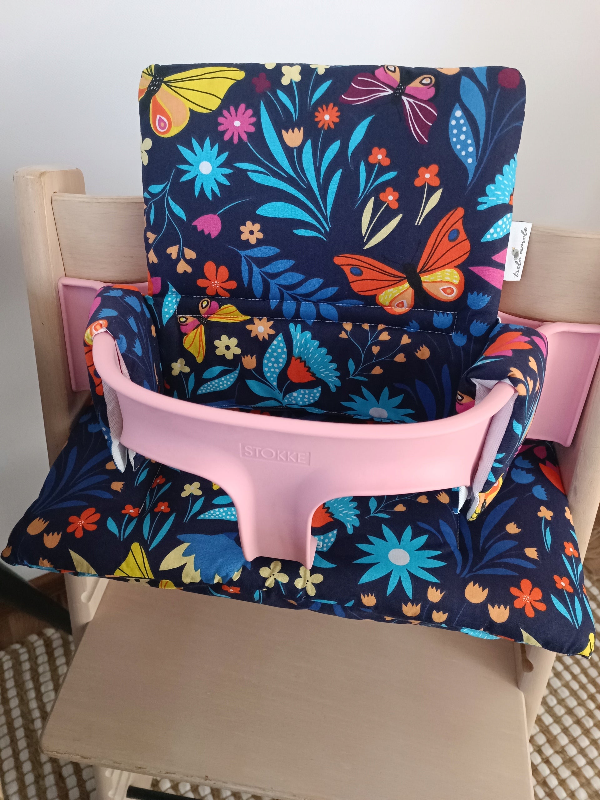 Cotton Pillows for Stokke Tripp Trapp 2in1 Butterflies Garnet
