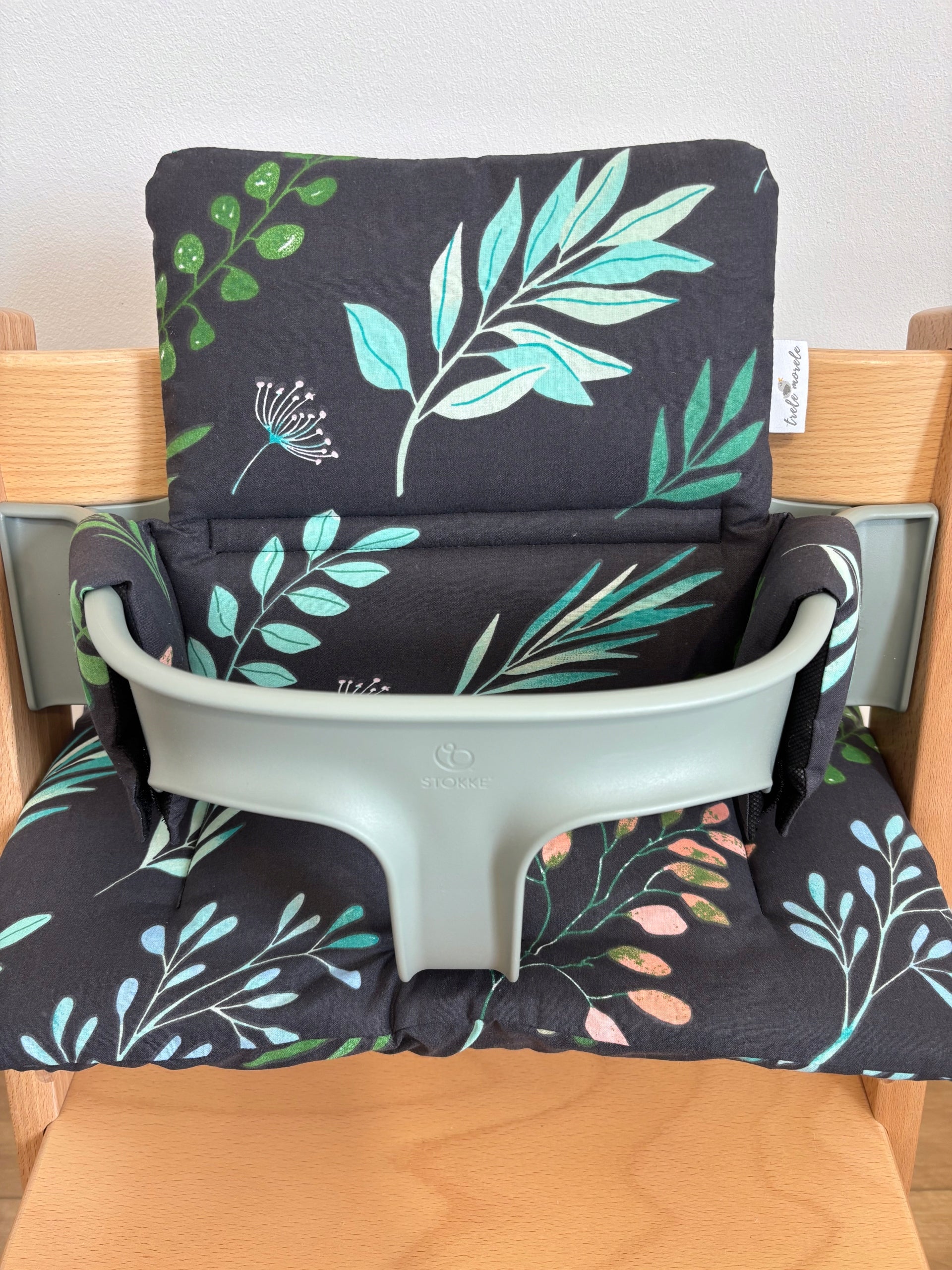 Cotton Pillows for Stokke Tripp Trapp 2in1 Leaves on Black/Graphite EAN (GTIN) 5902138733315