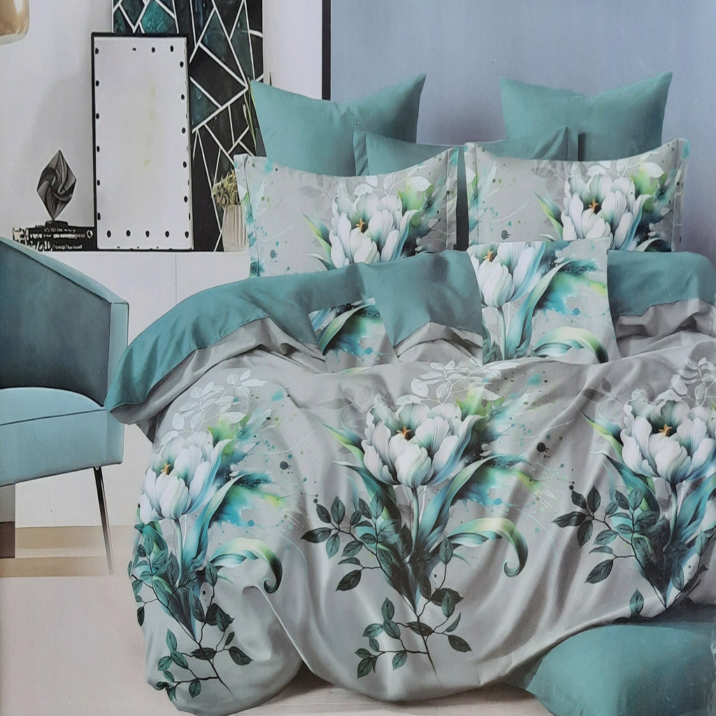 Cotton satin bedding set 160x200 3-piece various patterns