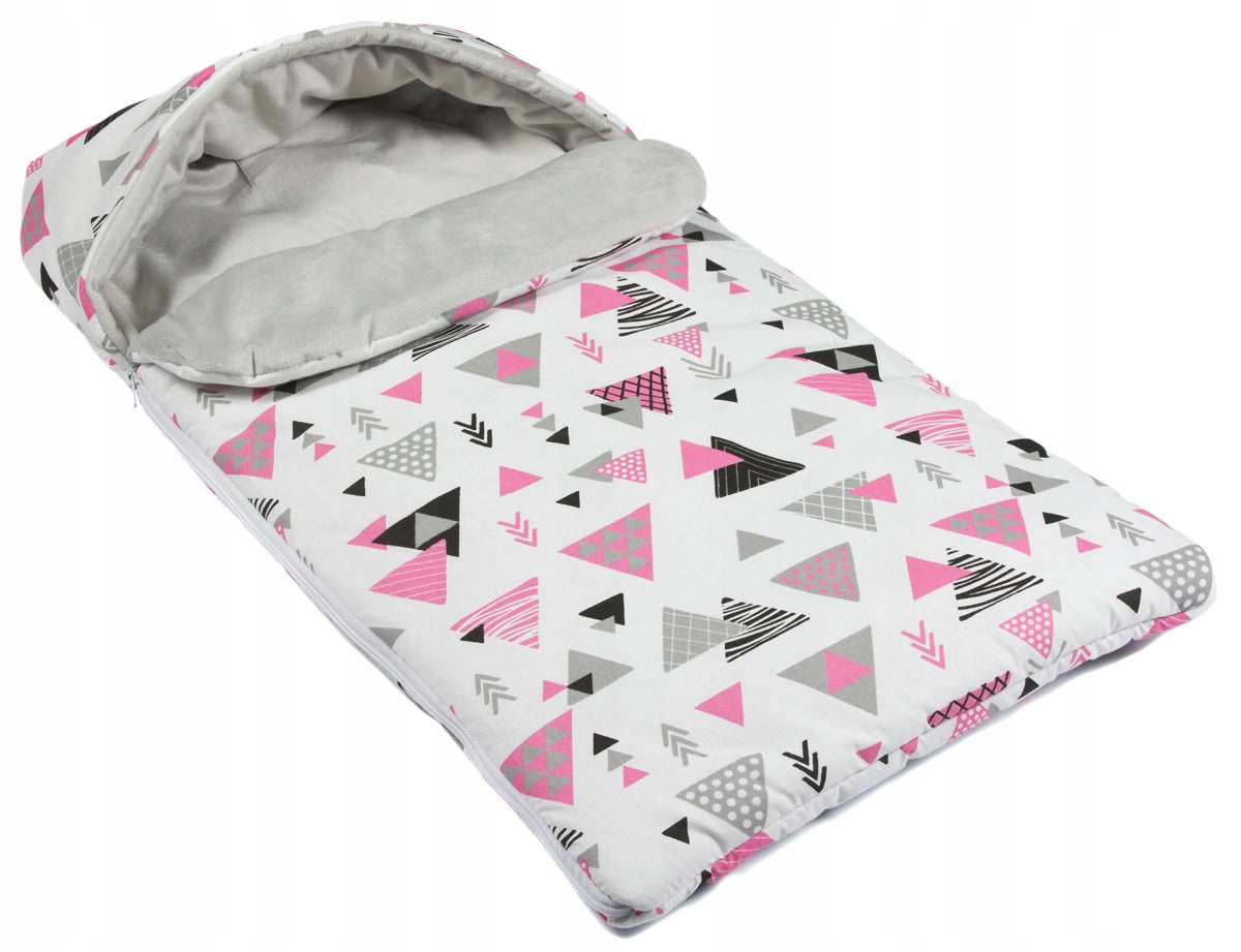Cotton sleeping bag with a hood for the Minky PL stroller