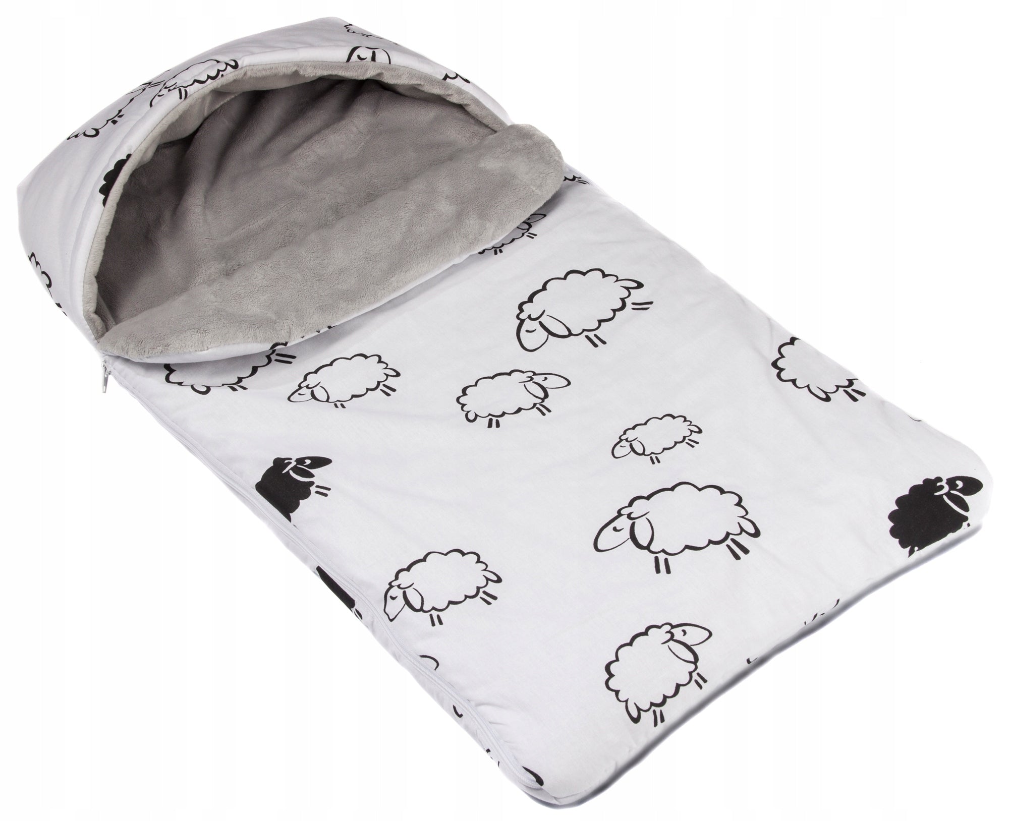 Cotton sleeping bag with hood for stroller Minky PL