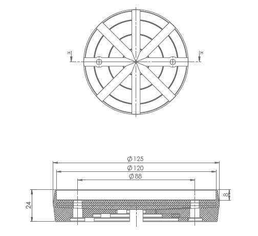 Cover Backing Rubber plate for lifts NUSSBAUM 125 MM Brand no brand