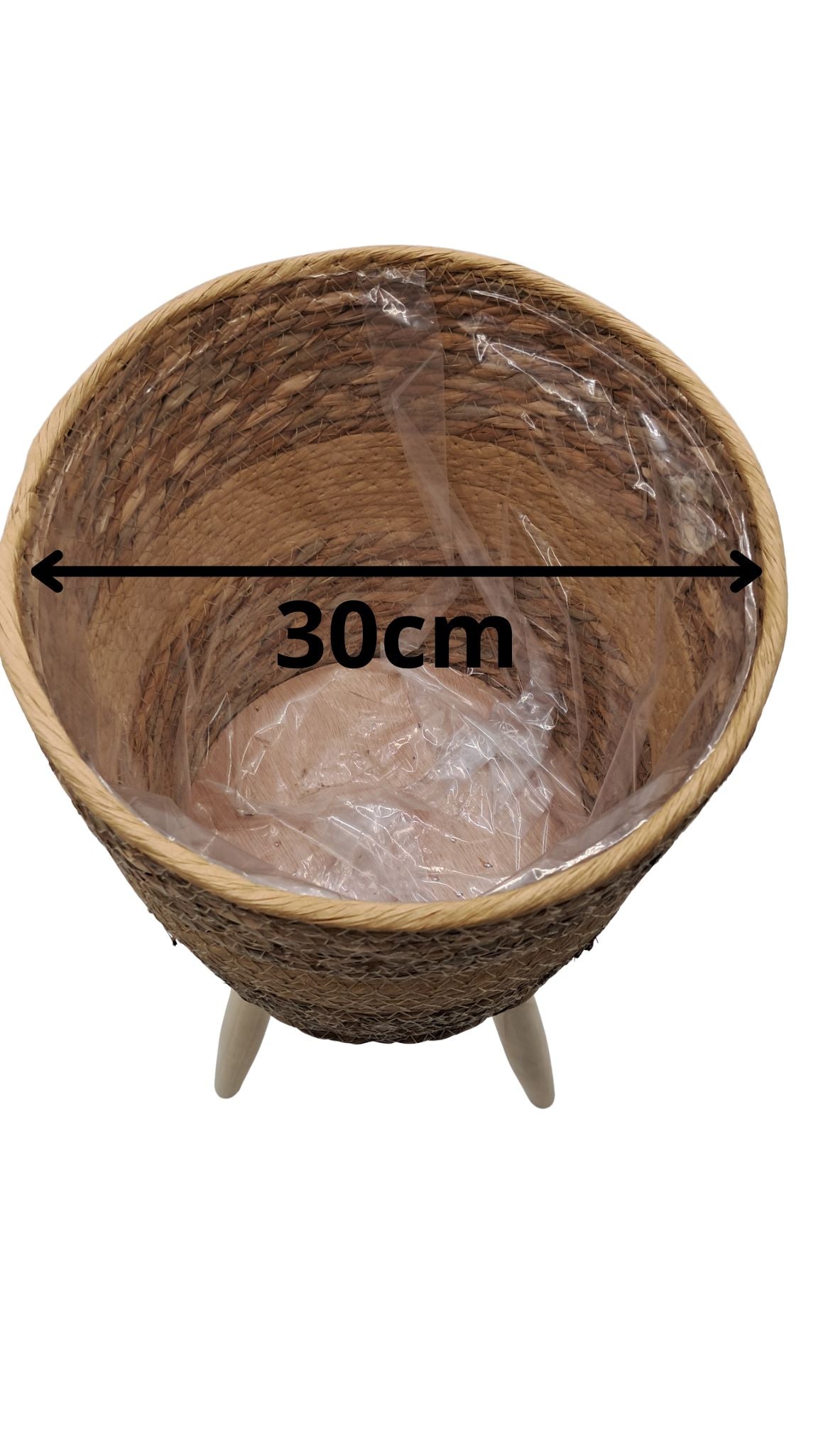 Cover Loft Seagrass 30cm Wooden Unscrewable Feet Standing Flowerbed Product height 24 cm