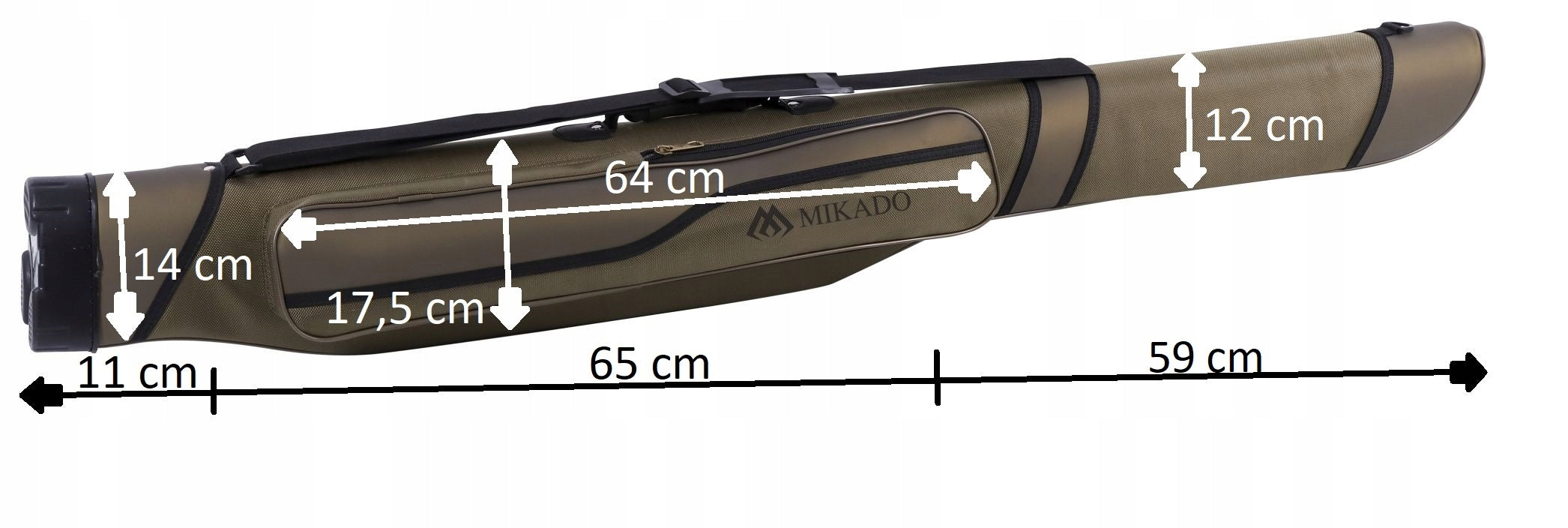 Cover Mikado for 1-chamber rods padded reinforced 150cm fishing Model UWD-13001G-150