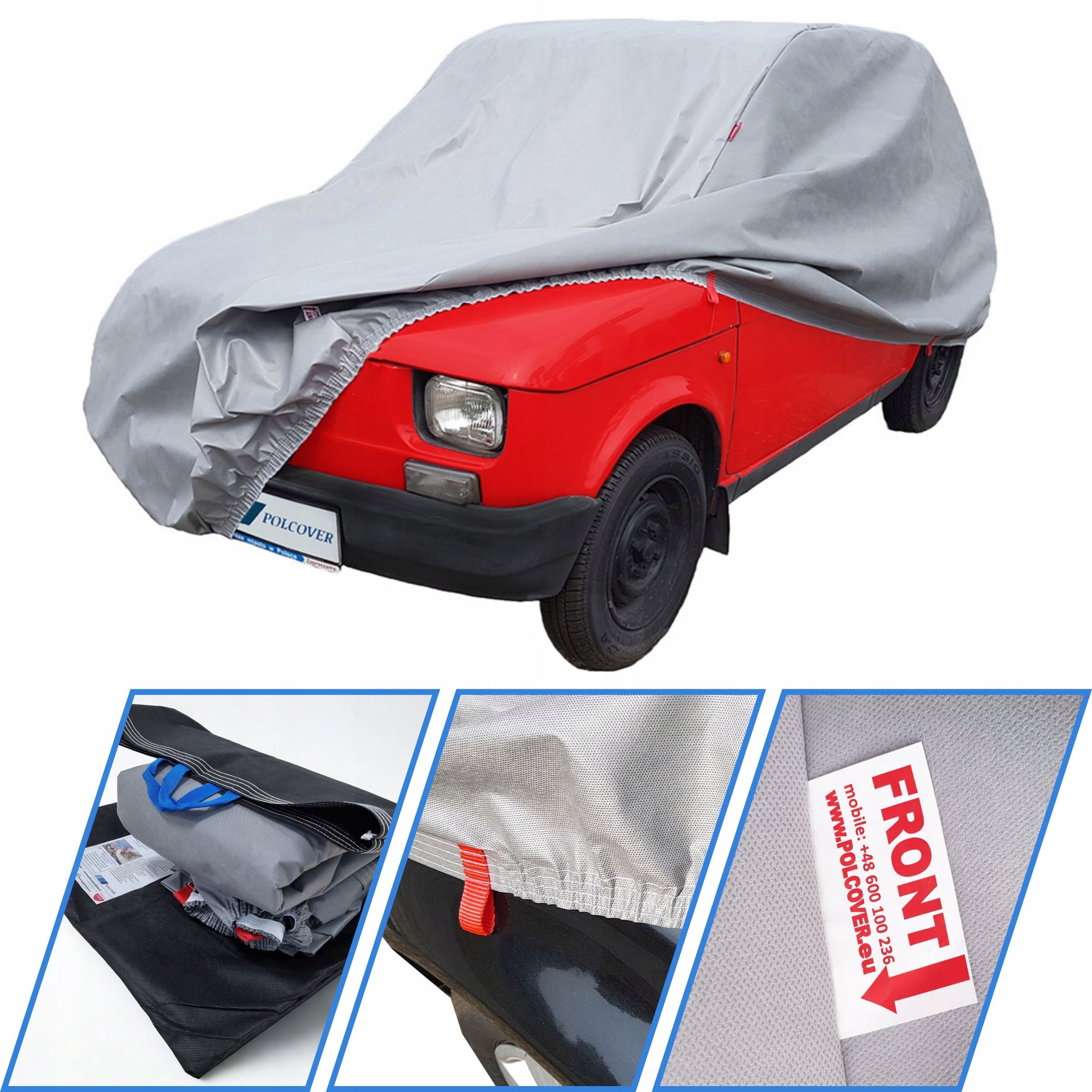 Cover Tarpaulin FIAT 126P TODDLER 3-layer PRACTIC for car