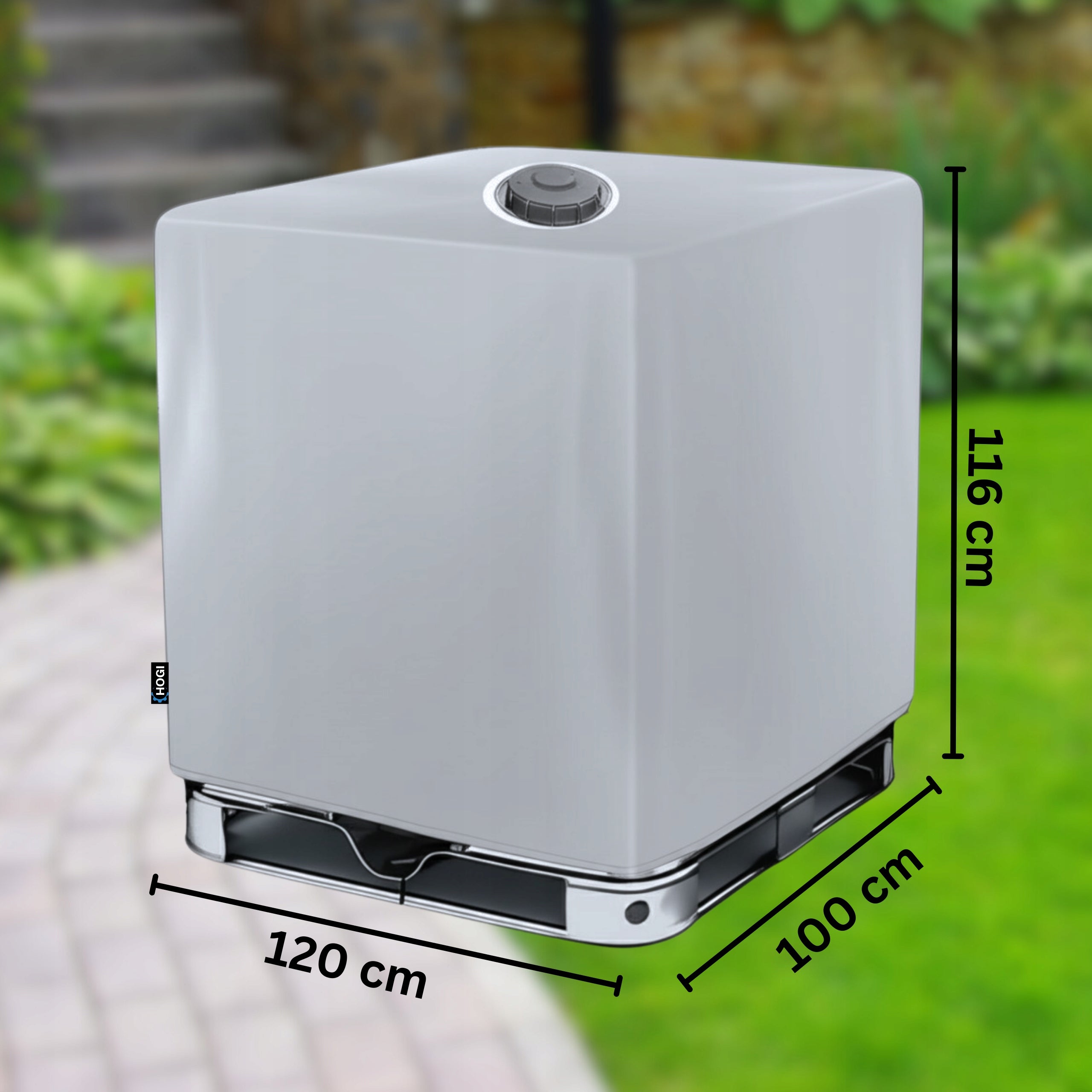Cover Tarpaulin TANK MAUZER BARREL RAINWATER 1000L 100x120x116cm Length 100 cm