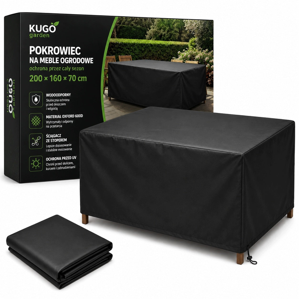 Cover Tarpaulin for Garden Furniture Waterproof Table Catering 200x160x70