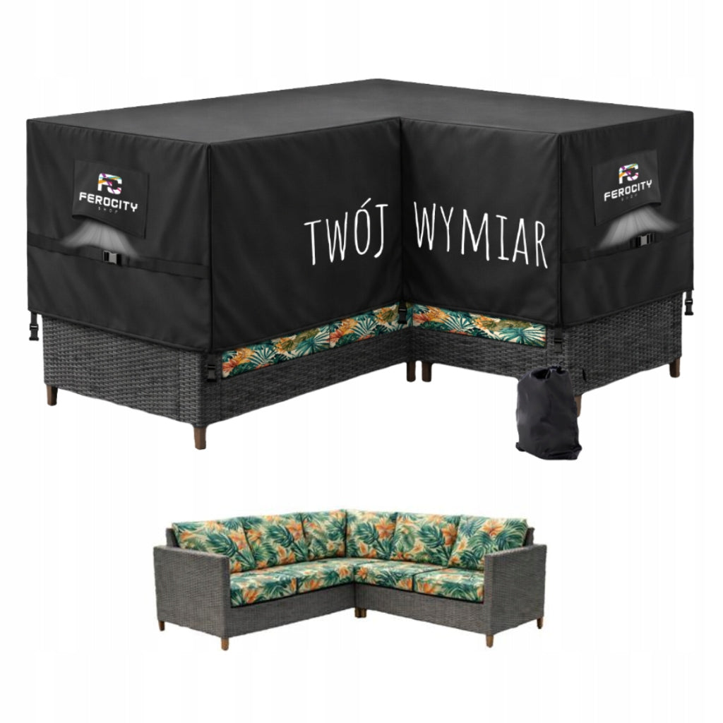 Cover for Garden Furniture Corner Any Dimension Waterproof COLORS MIX Manufacturer code POK-MEB-NAR-001-SIZE