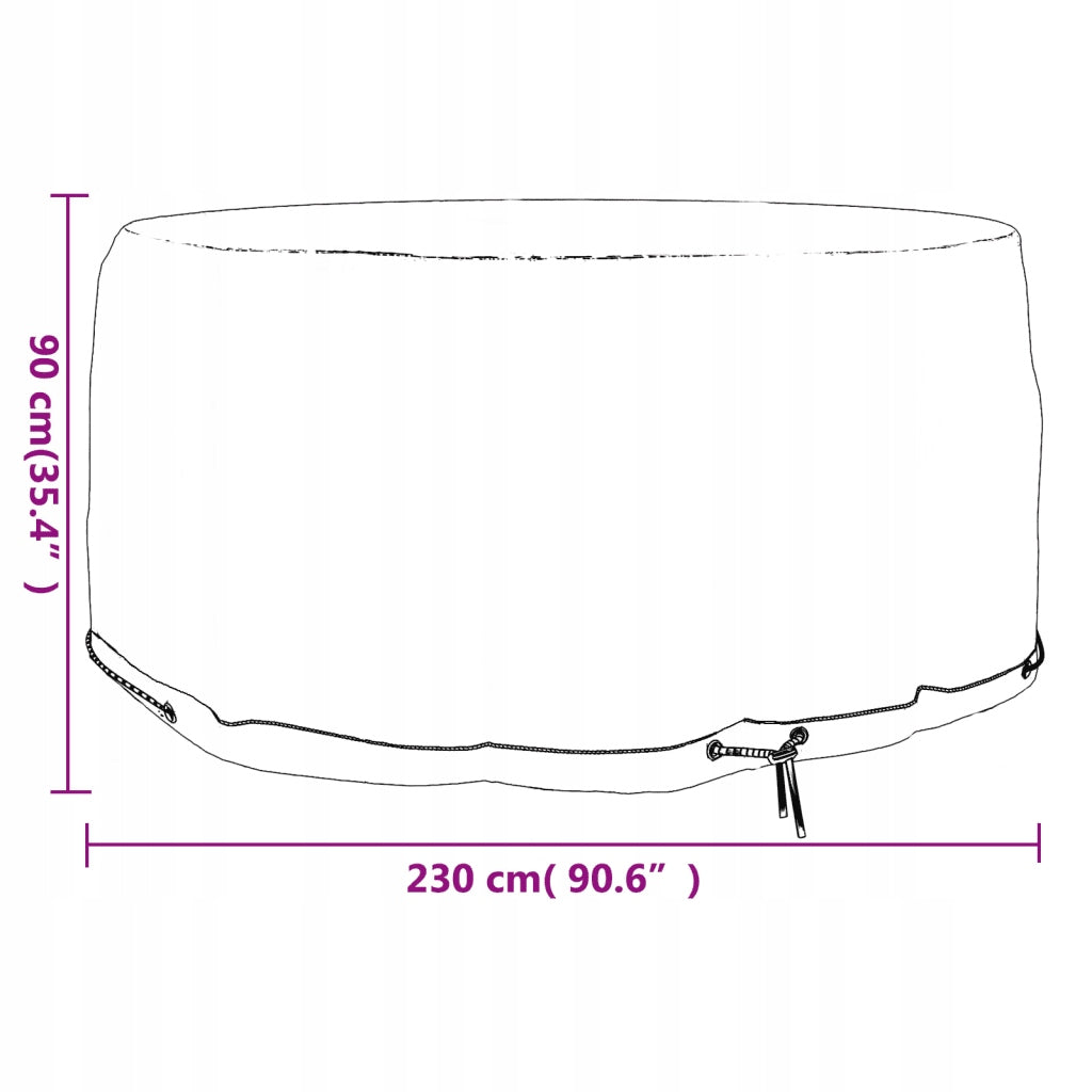Cover for garden furniture, 10 grommets, Ø230x9 Kind for set