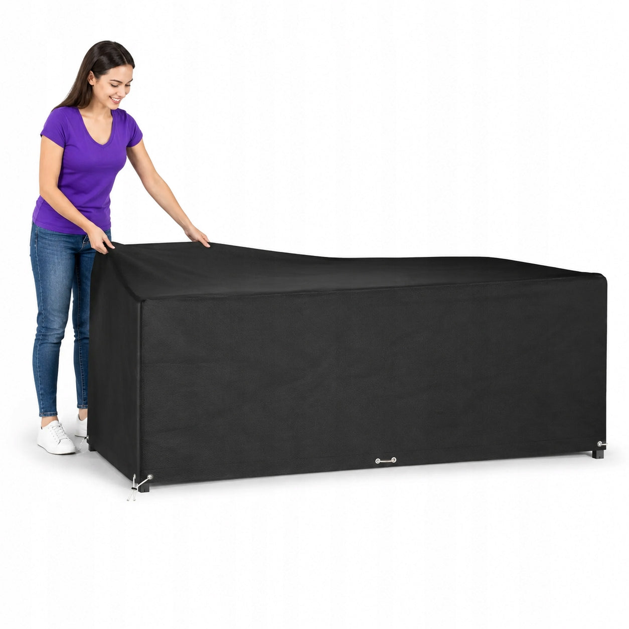 Cover for garden furniture, 12 meshes, 240x180x80 cm, rectangle