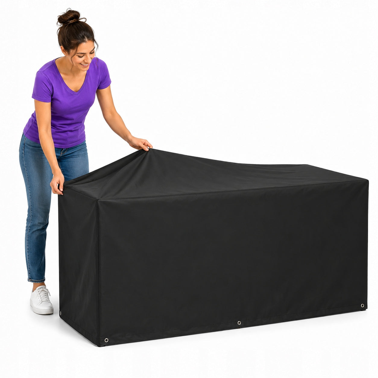 Cover for garden furniture, 6 meshes, 160x80x75 cm
