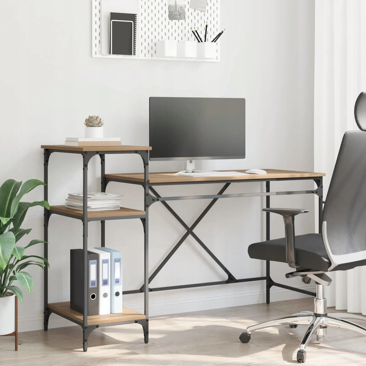 Craft Oak Desk 135 x 50 x 90 cm Furniture color brown oak