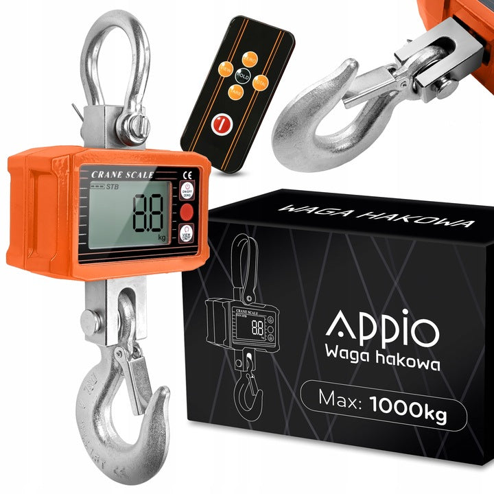 Crane Hook Scale 1000KG 1T Electronic Storage Hanging Agricultural Remote Control