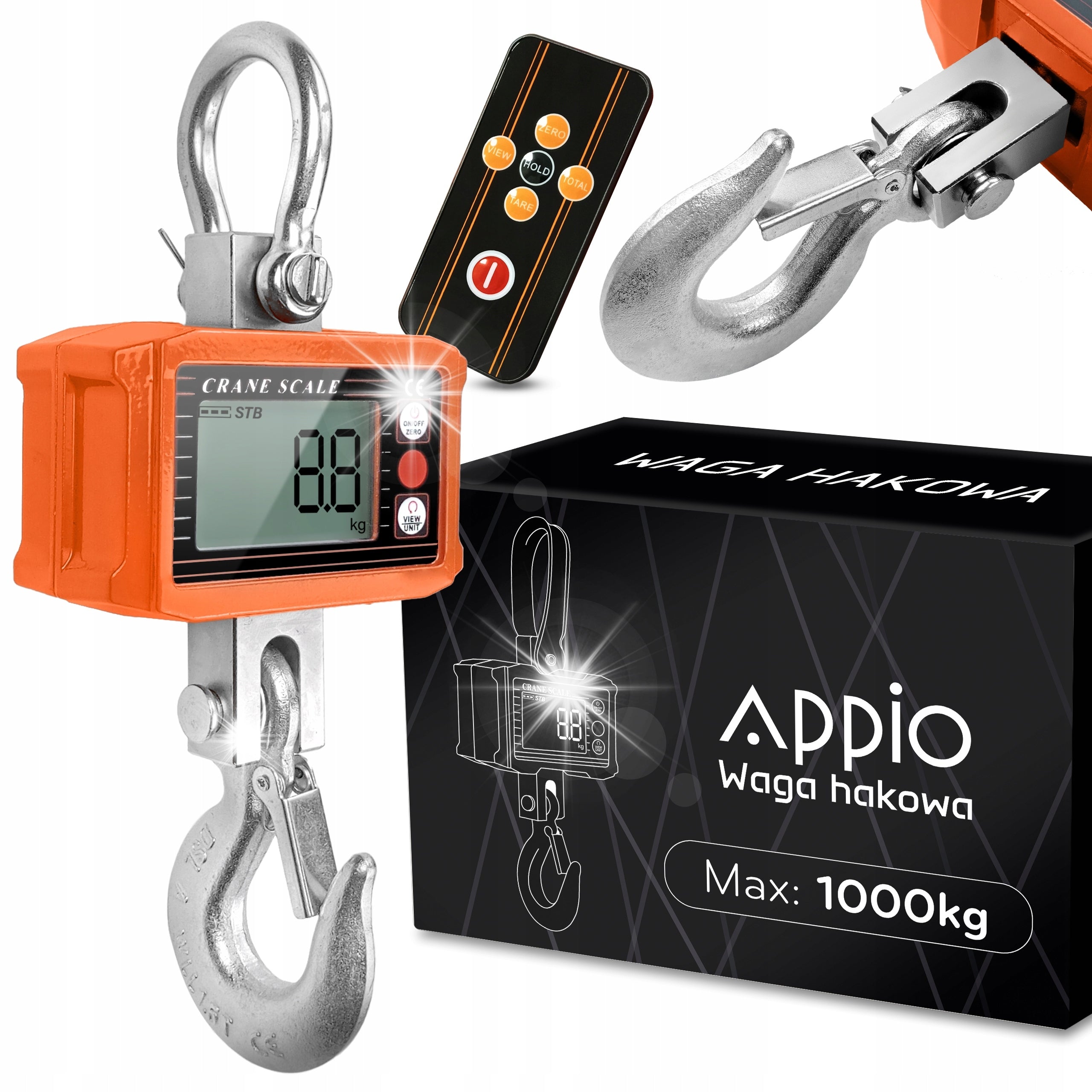 Crane Hook Scale 1000KG 1T Electronic Warehouse Hanging Agricultural Remote Control