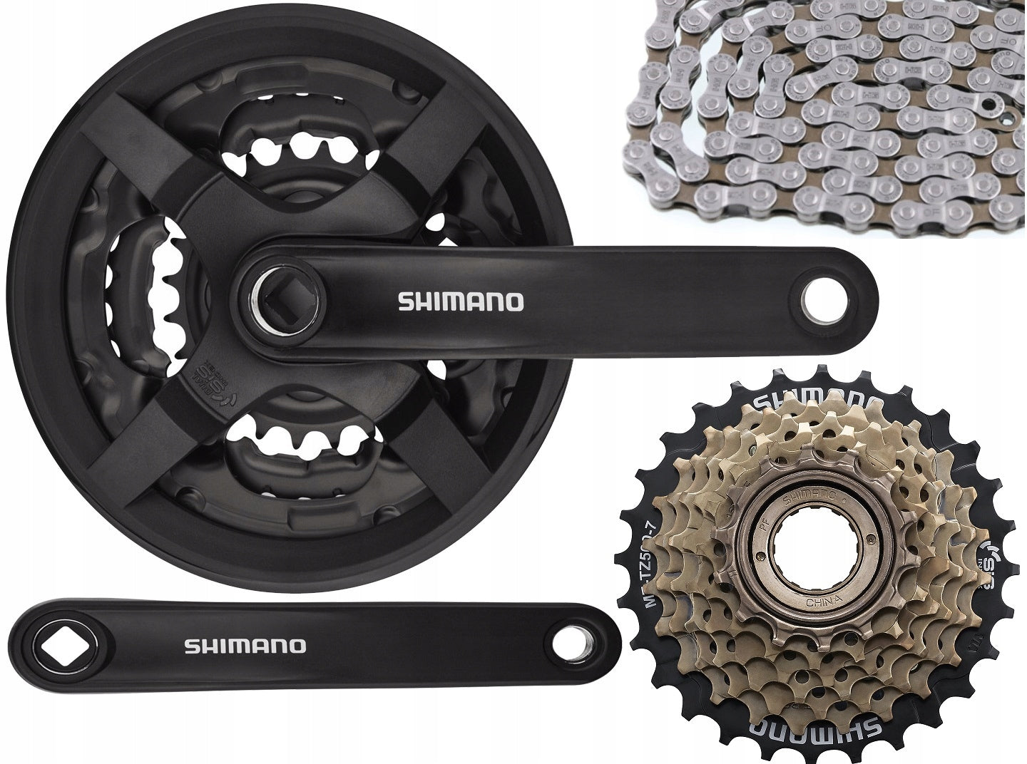 Crank Shimano Tourney FC-TY301 6/7/8rz 42/34/24 170mm Brand Shimano