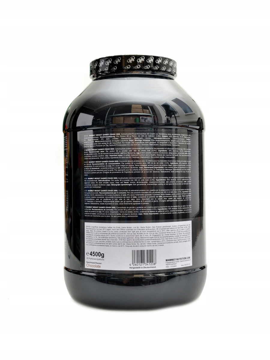Crash weight gainer Mammut nutrition 4500 g cookies Expiration date at least six months from the date of purchase