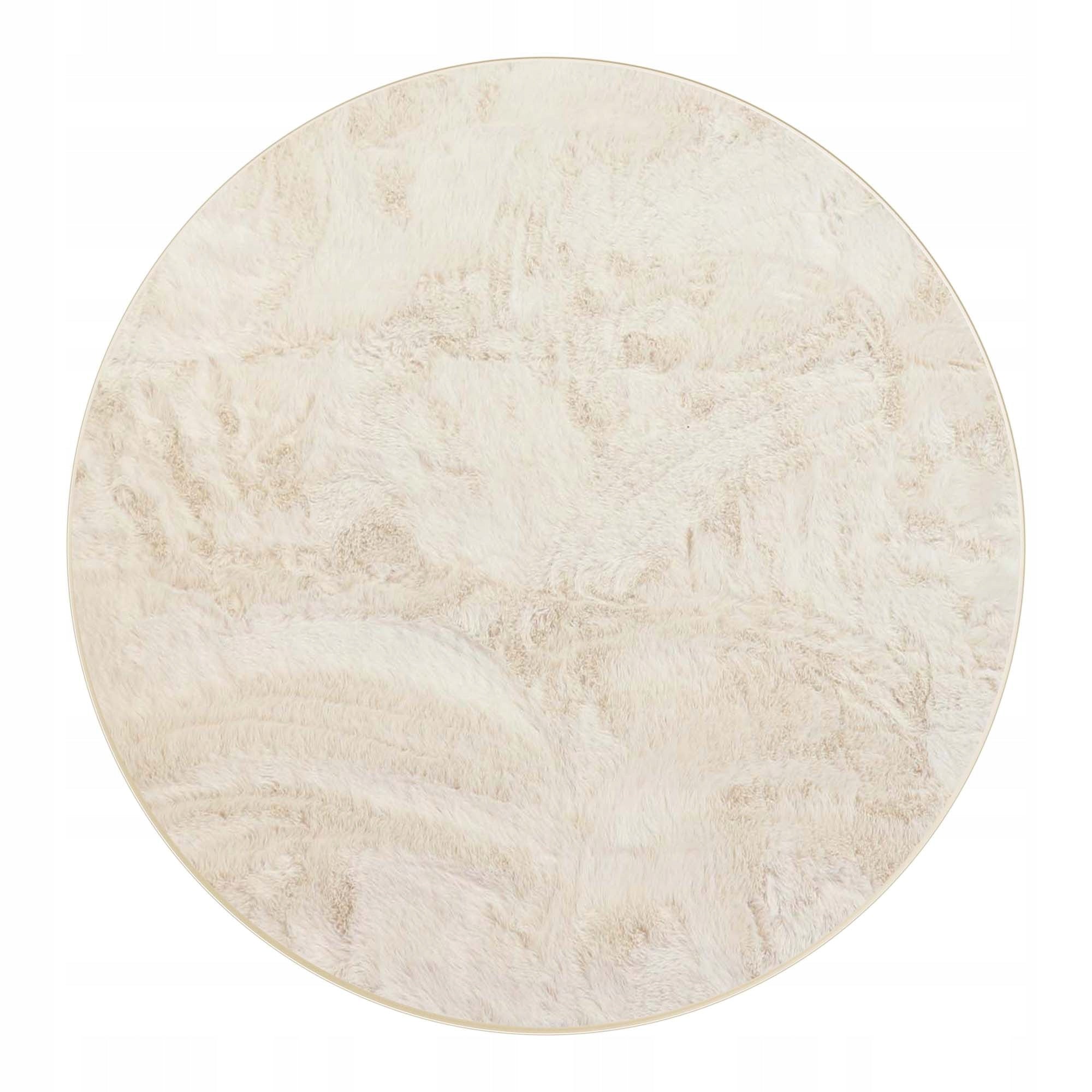 Cream Bathroom Rug Rabbit circle 100 cm Soft Anti-slip Manufacturer code Dywan do łazienki Bella New
