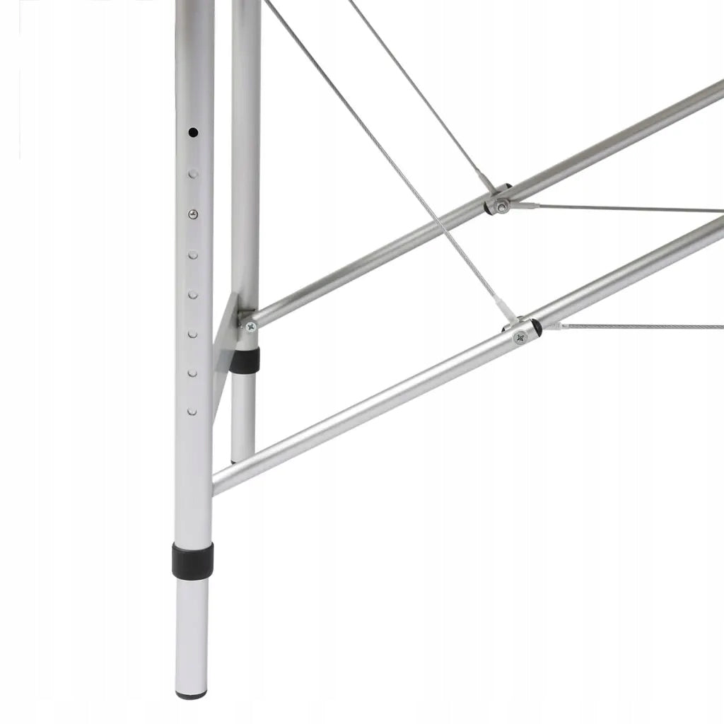 Cream Folding Massage Table 3 Zones With Aluminum Frame Brand VidaXL