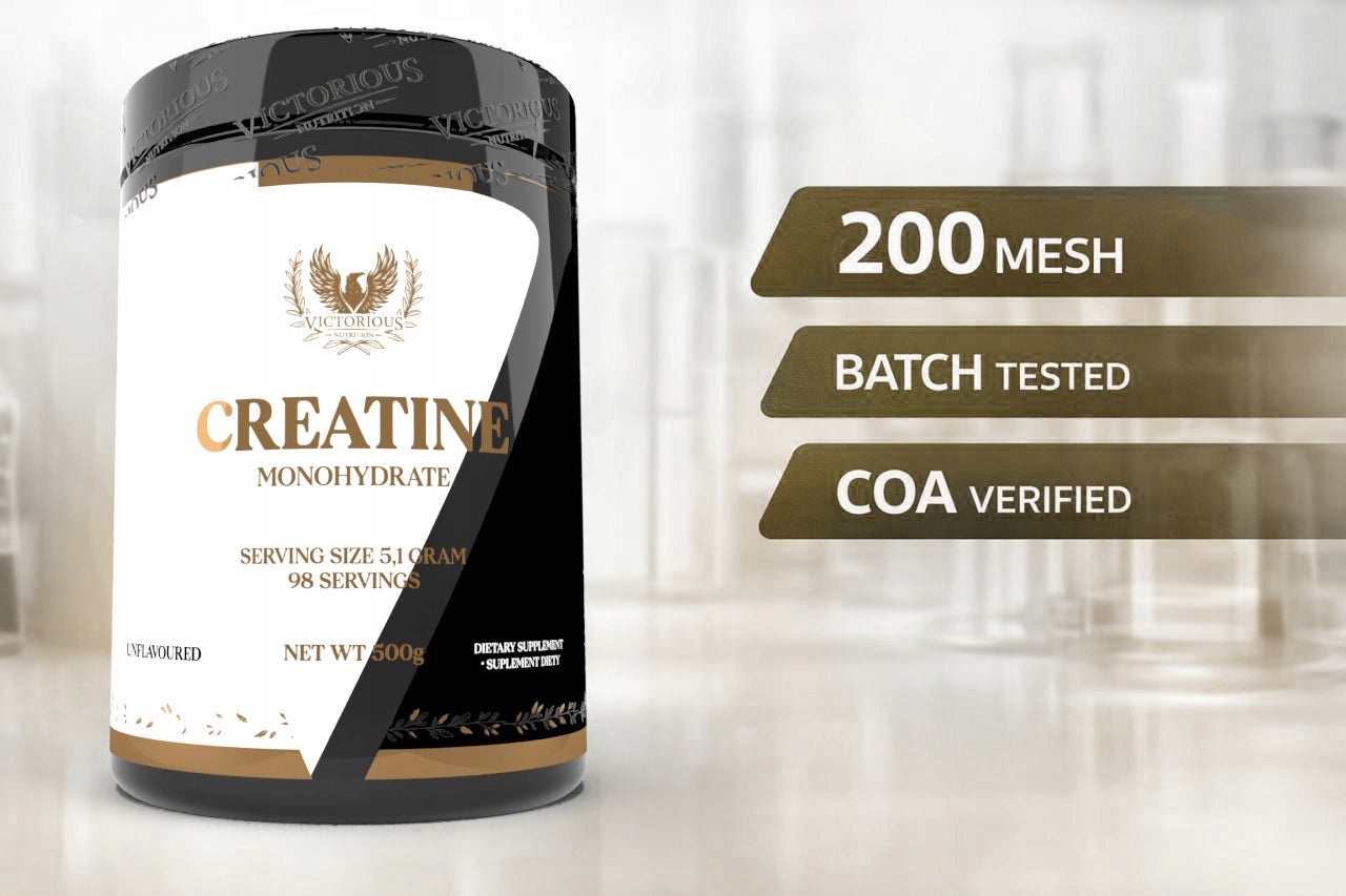Creatine 500g Creatine Monohydrate 200 Mesh Natural Research Victorious Manufacturer code KREATYNA MONOHYDRAT 500g NATURALNA BEZ SMAKU