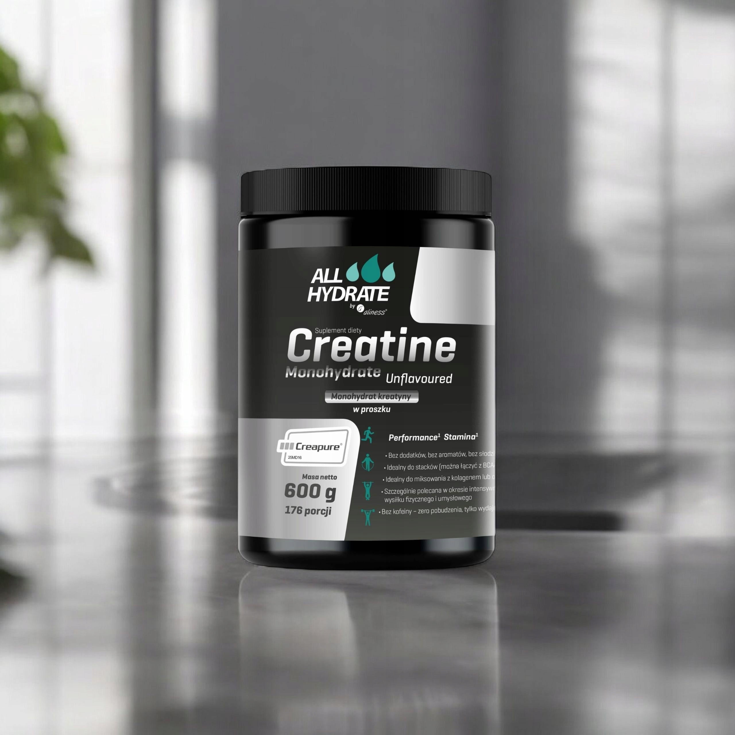 Creatine CREAPURE Monohydrate 2x 600g Strength Muscle Mass ALINESS Packaging status original