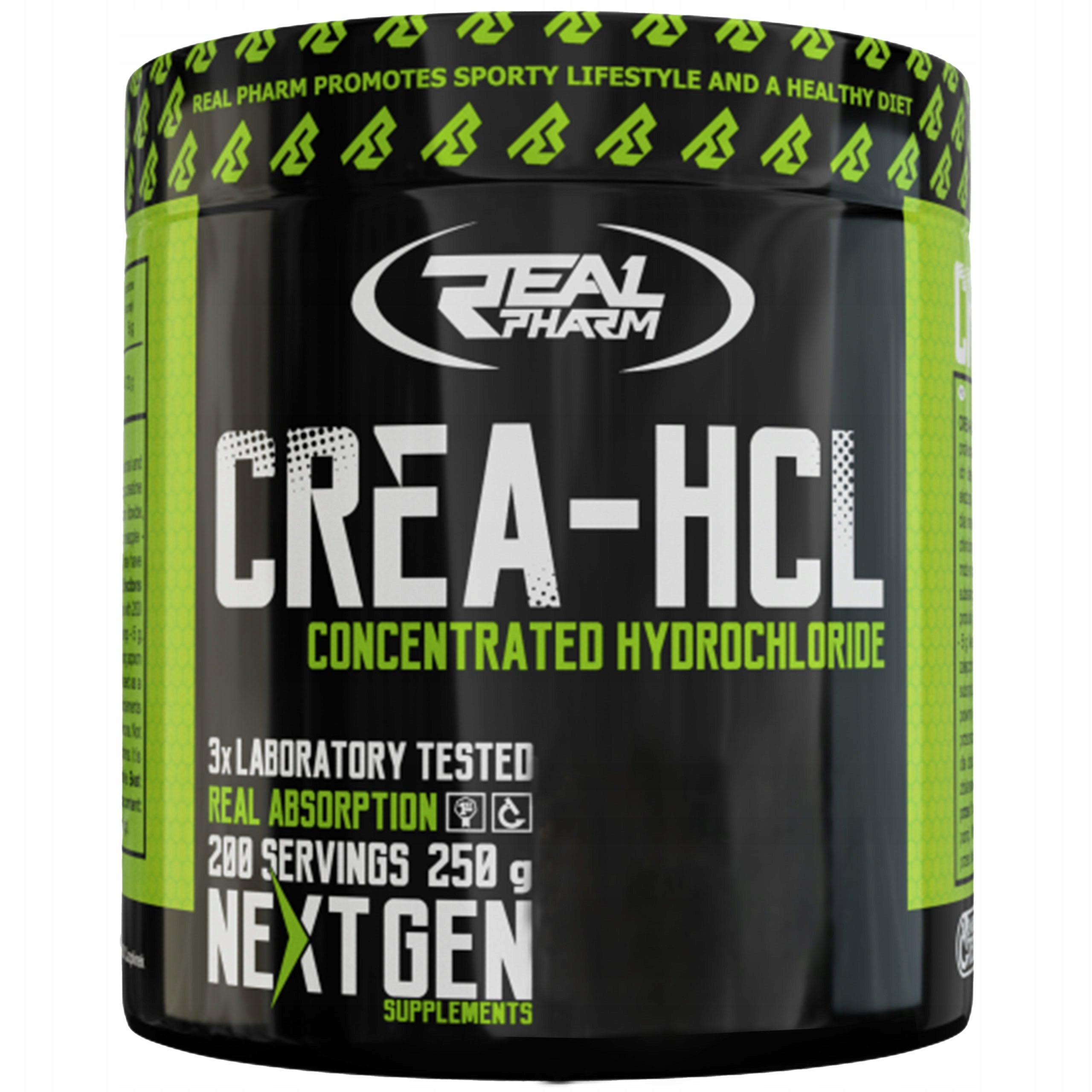 Creatine HCL REAL PHARM Crea-HCL 250g Strength Orange 200 Servings