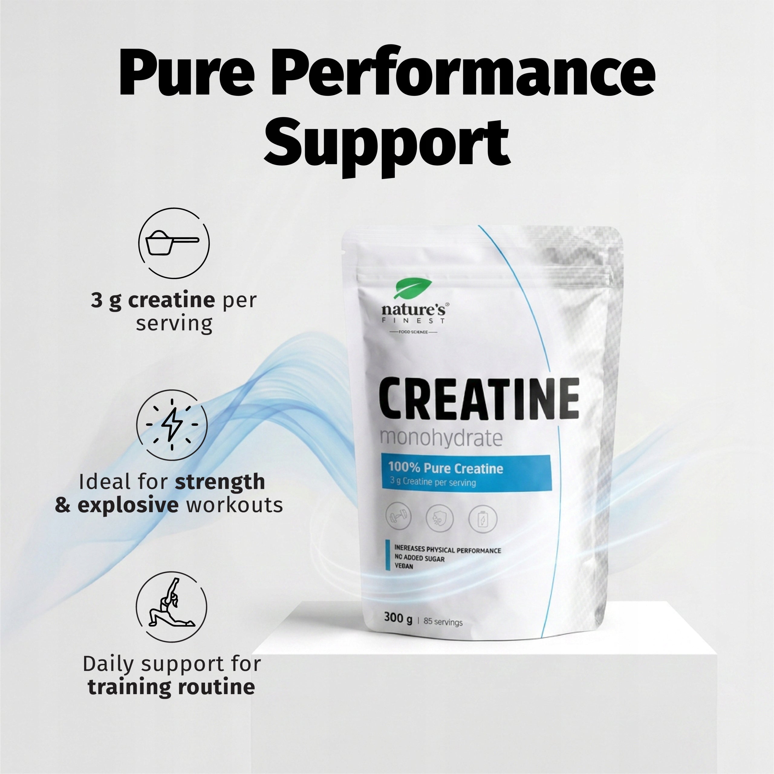 Creatine Monohydrate - 100% Pure - No Flavors - 85 servings - 300g Expiration date not specified