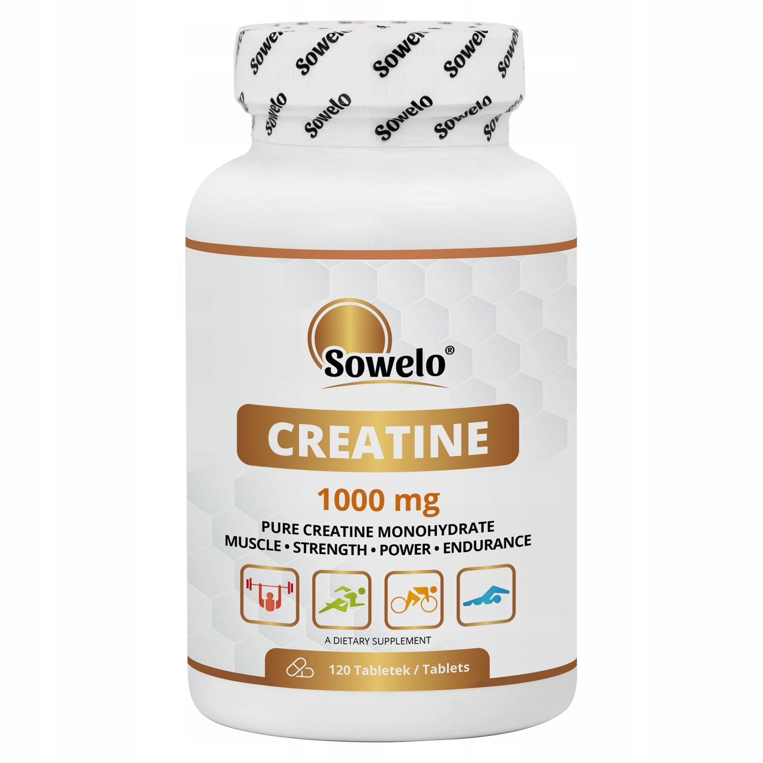 Creatine Monohydrate 1000 mg 120 Tab – Strength, Energy, Regeneration – Sowelo