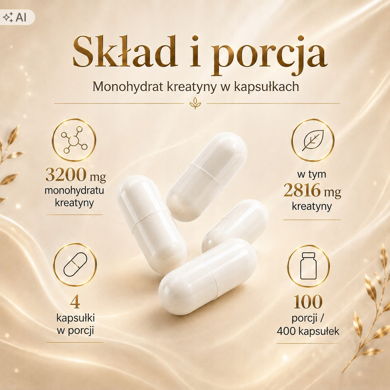 Creatine Monohydrate 400 capsules Mono Creatine Monohydrate Victorious Expiration date at least six months from the date of purchase