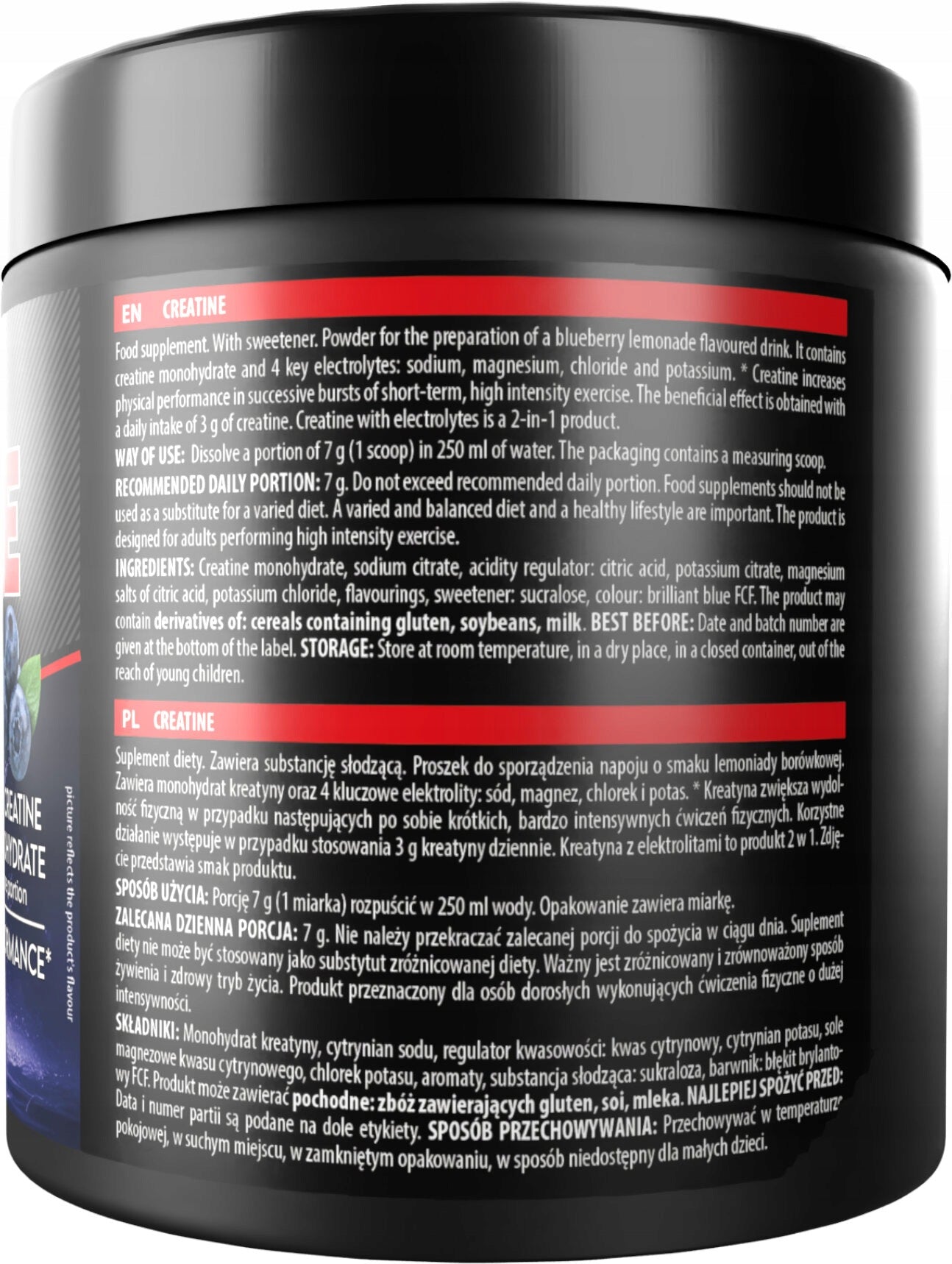Creatine Monohydrate ACTIVLAB Creatine Hydration Blueberry Lemonade (300 g) Expiration date not specified