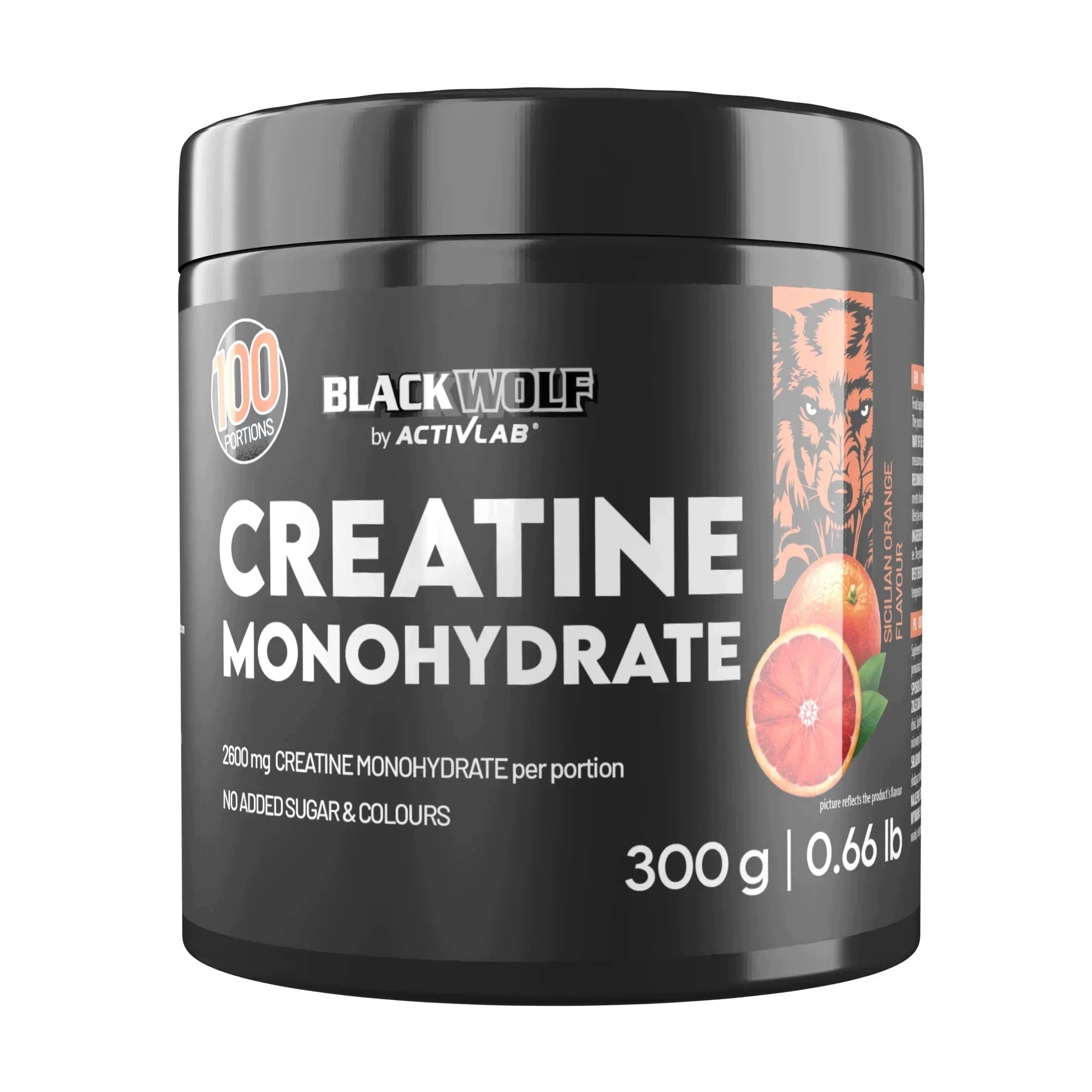 Creatine Monohydrate Black Wolf Sicilian Orange 300 g