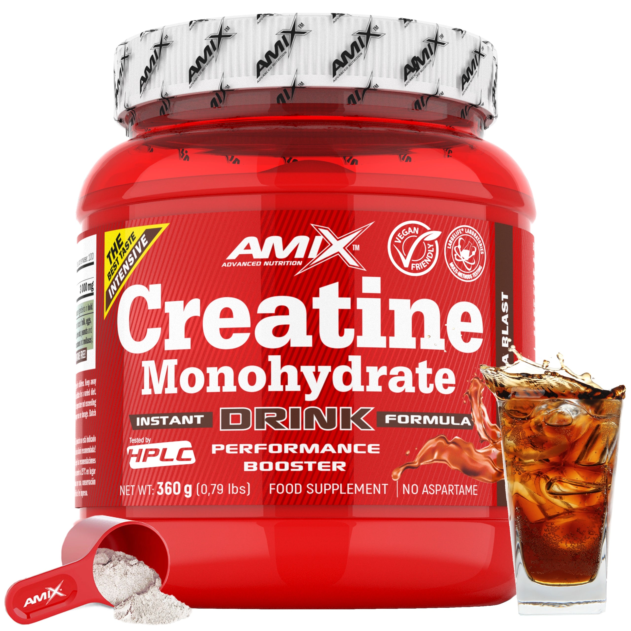 Creatine Monohydrate Powder 360 g 100 Servings 3000 mg Flavour Coke
