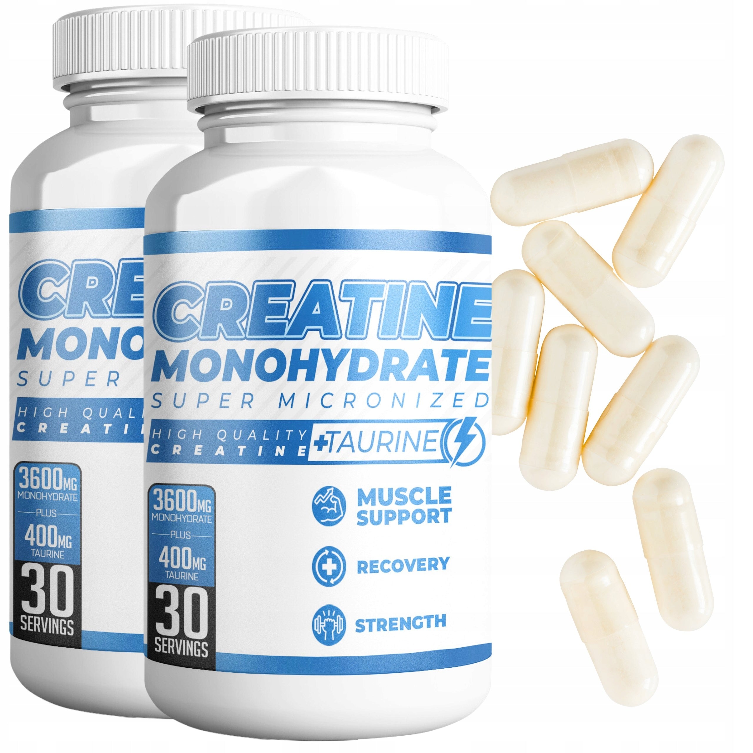 Creatine Monohydrate Tablets Strong Taurine 60 days Creatine Monohydrate