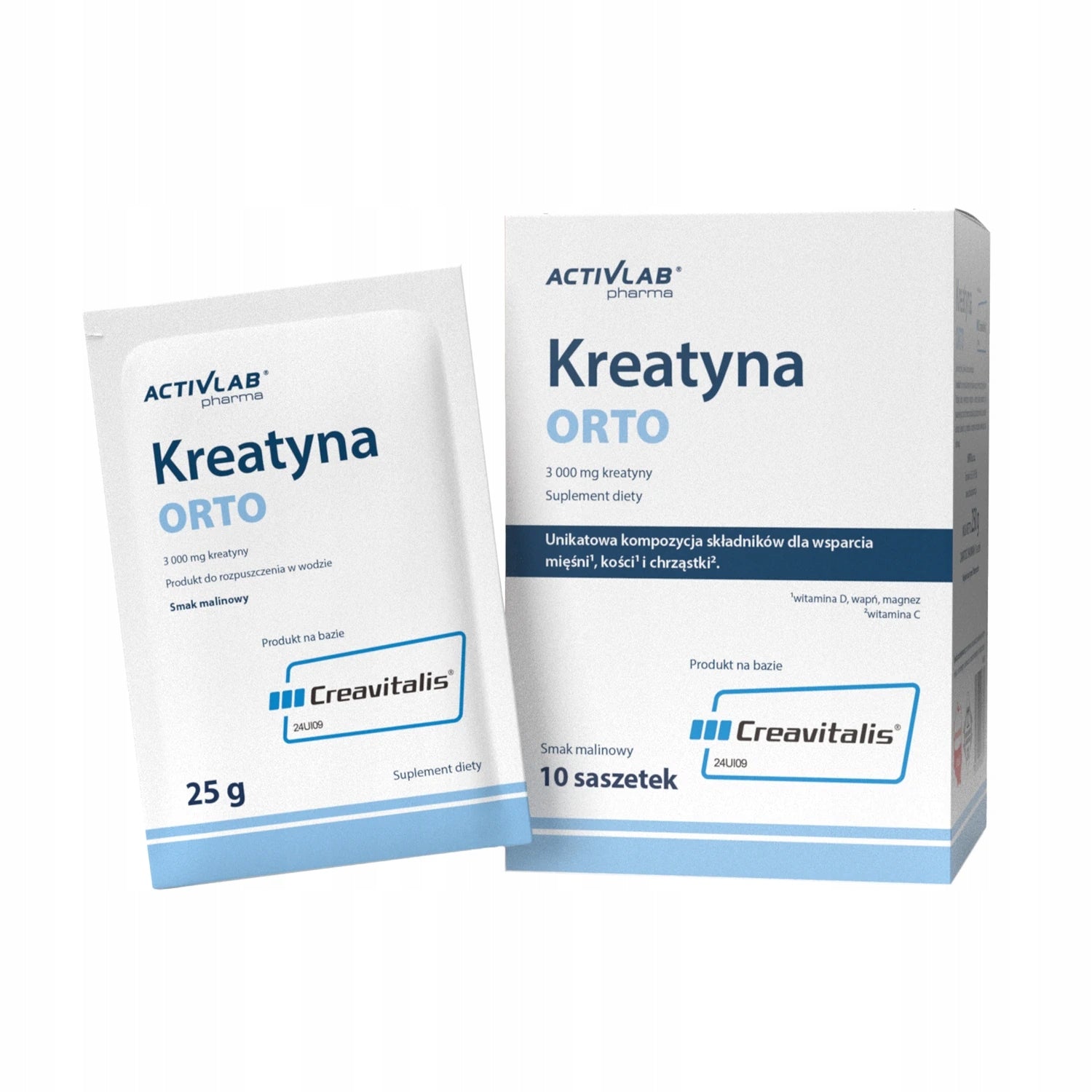 Creatine ORTO 10 sachets x 25 g raspberry MEAT BONE CARTILAGE