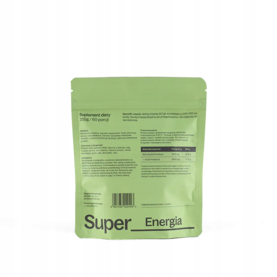 Creatine Super energy Expiration date at least 1 year from the date of purchase