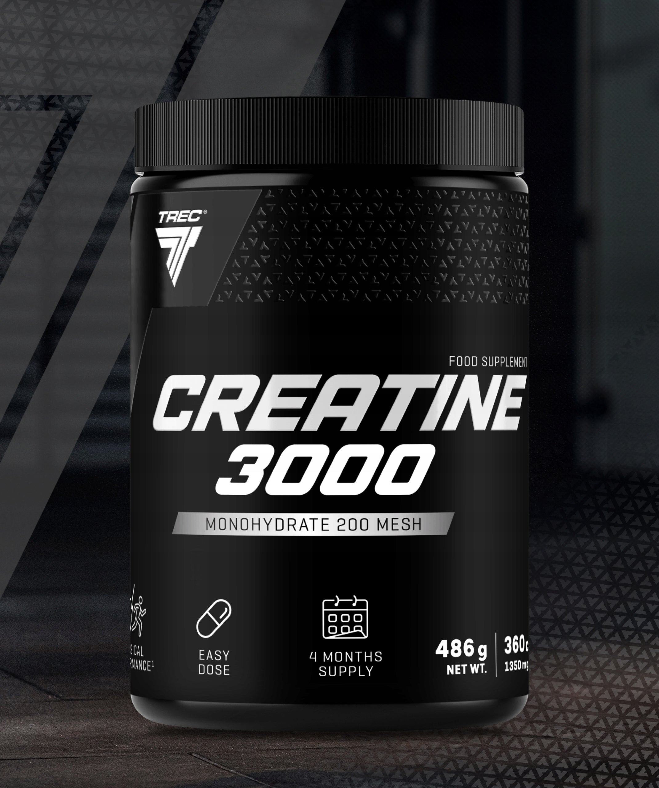 Creatine TREC CREATINE 3000 MONOHYDRATE 200 MESH Capacity|360 capsules Packaging status original