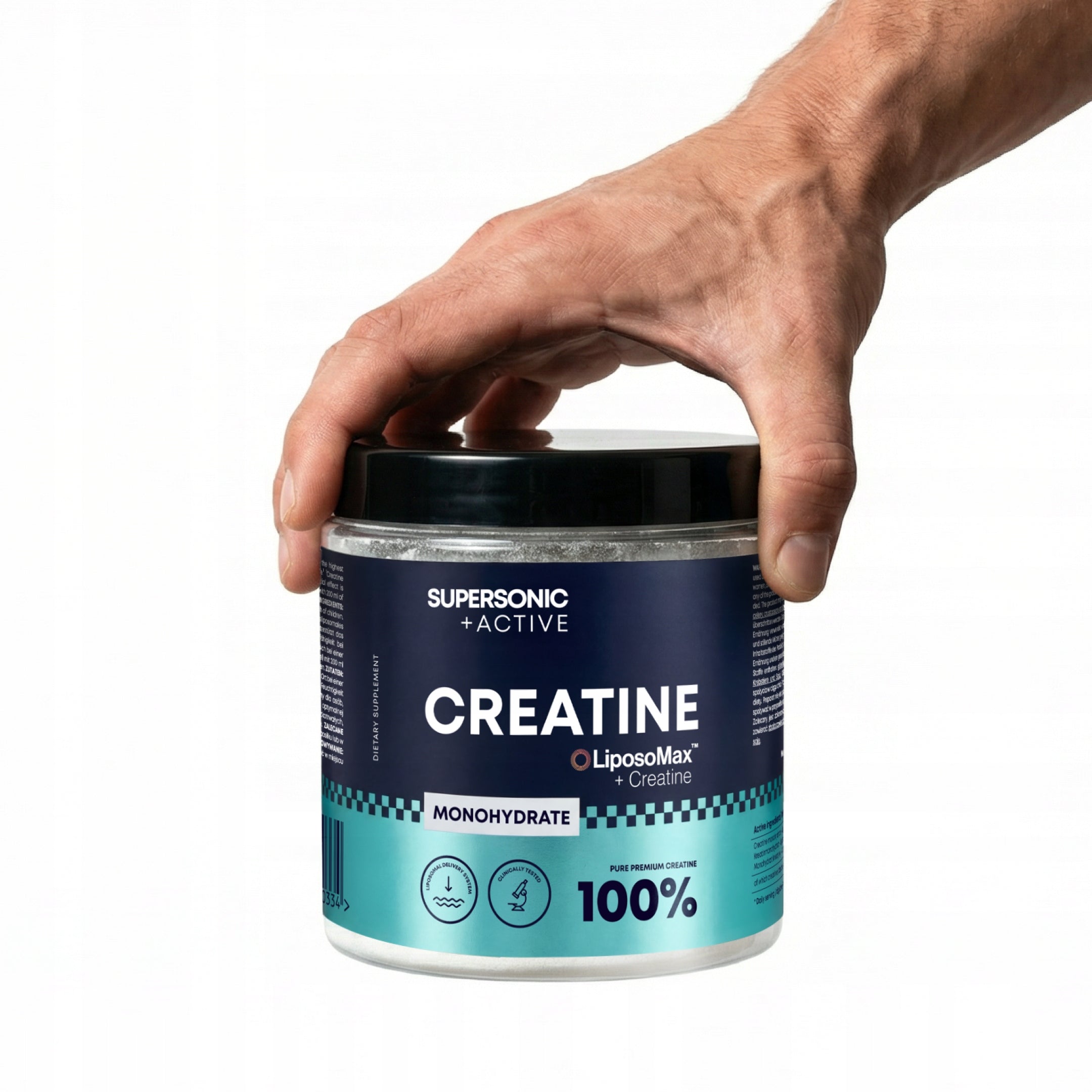 Creatine liposomal monohydrate 100% SUPERSONIC LiposoMax tasteless 350g Packaging status original