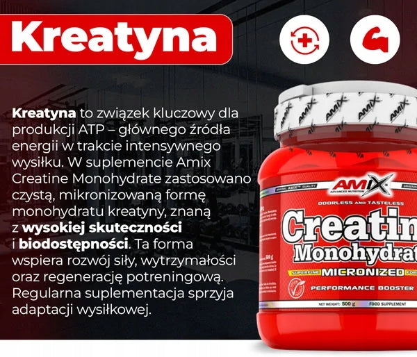Creatine monohydrate 1kg Creatine Monohydrate reads, without additives 330 servings Packaging status original