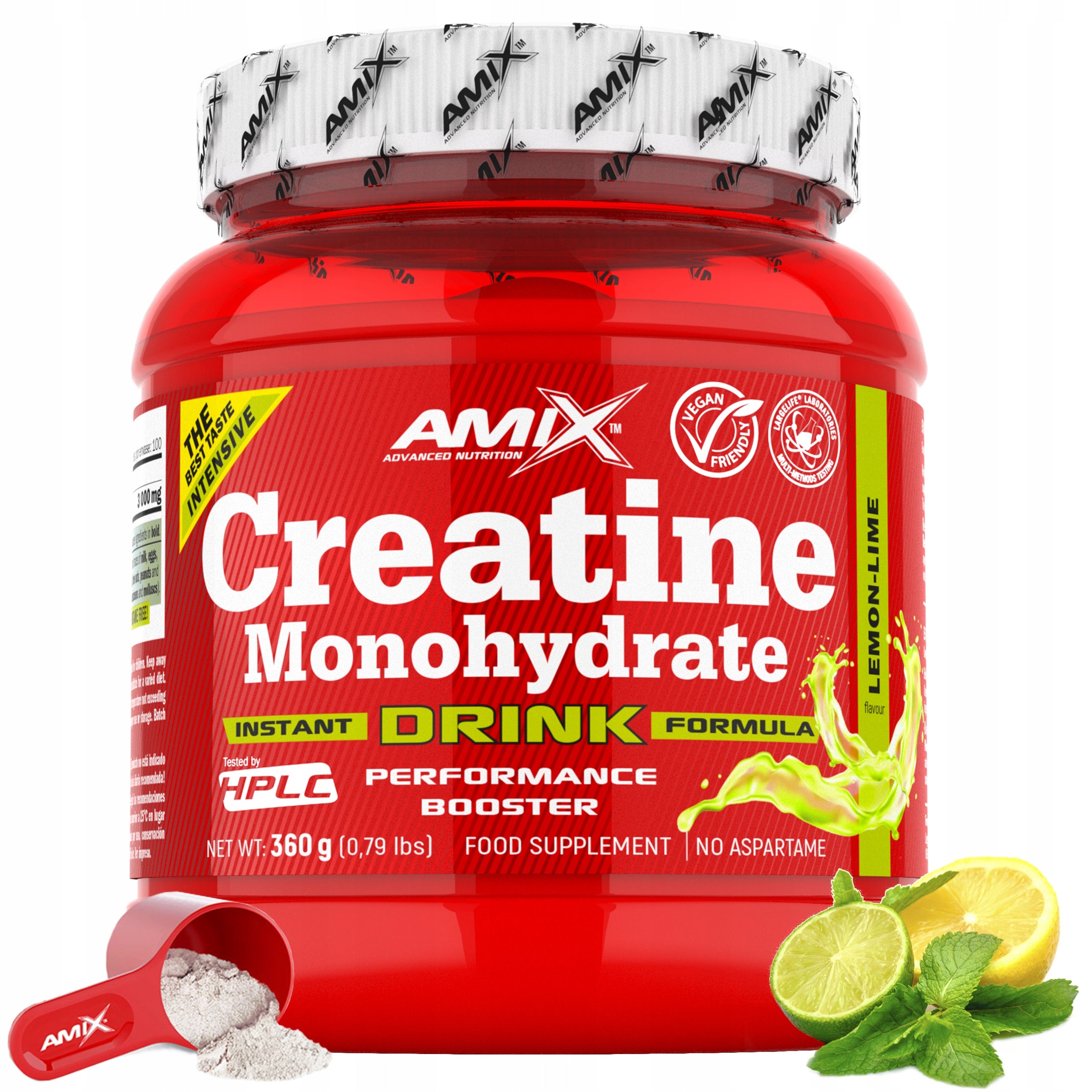 Creatine monohydrate 360 g powder taste lemon lime 3000 mg 100 servings