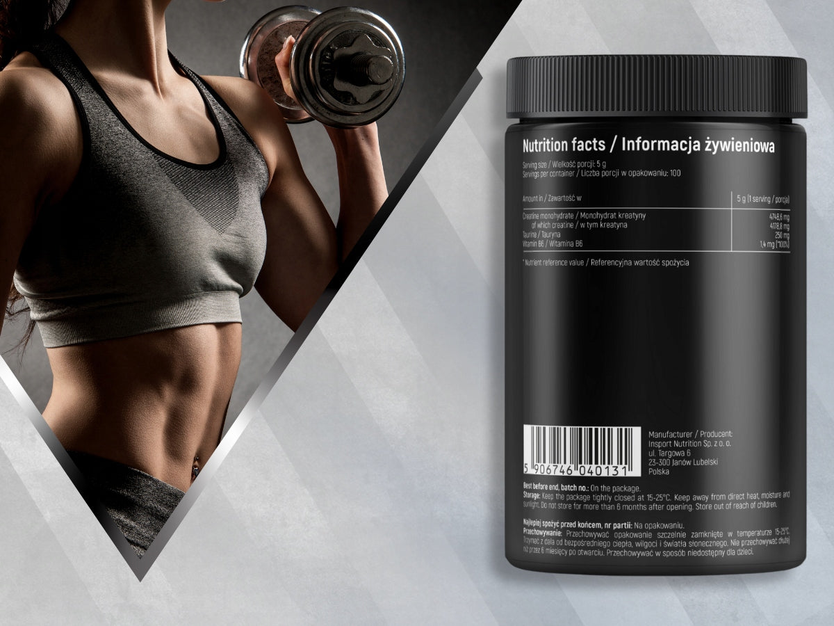 Creatine monohydrate 500g Insport powder pure strength mass regeneration Expiration date at least six months from the date of purchase