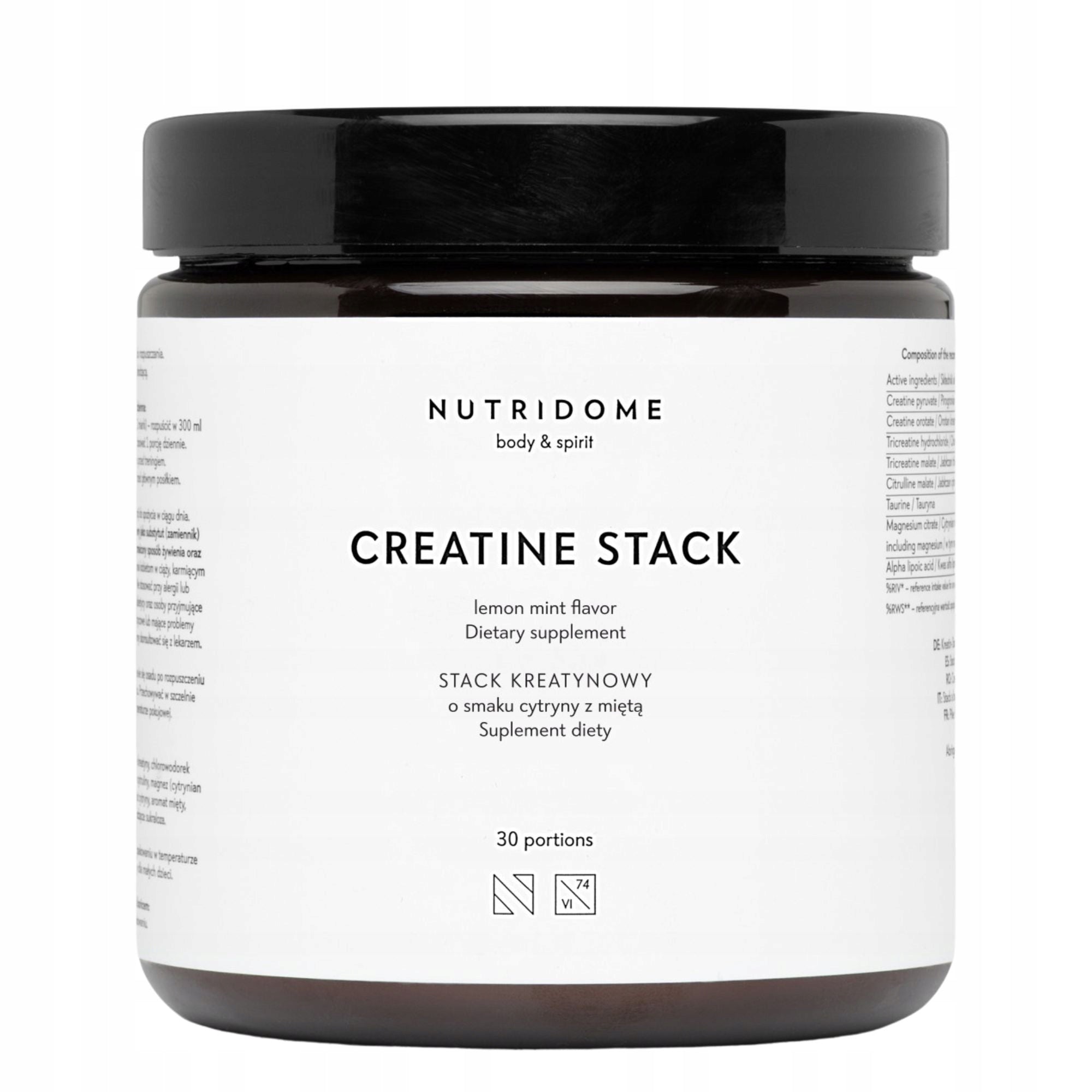 Creatine stack creatine Nutridome 30servings IMPROVING EFFICIENCY Muscle strength Packaging status original