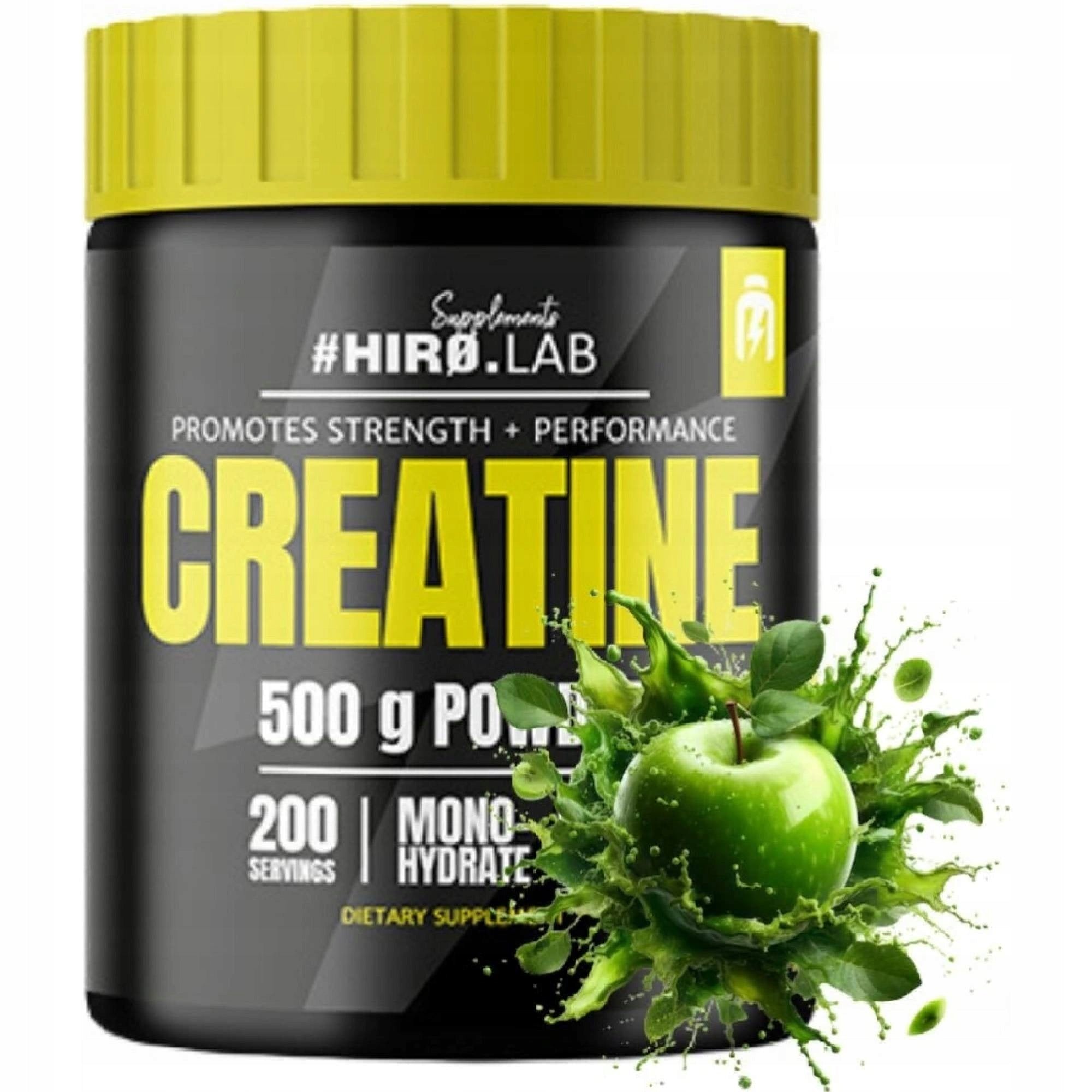 Creatine with green apple flavor 500g Hiro.Lab
