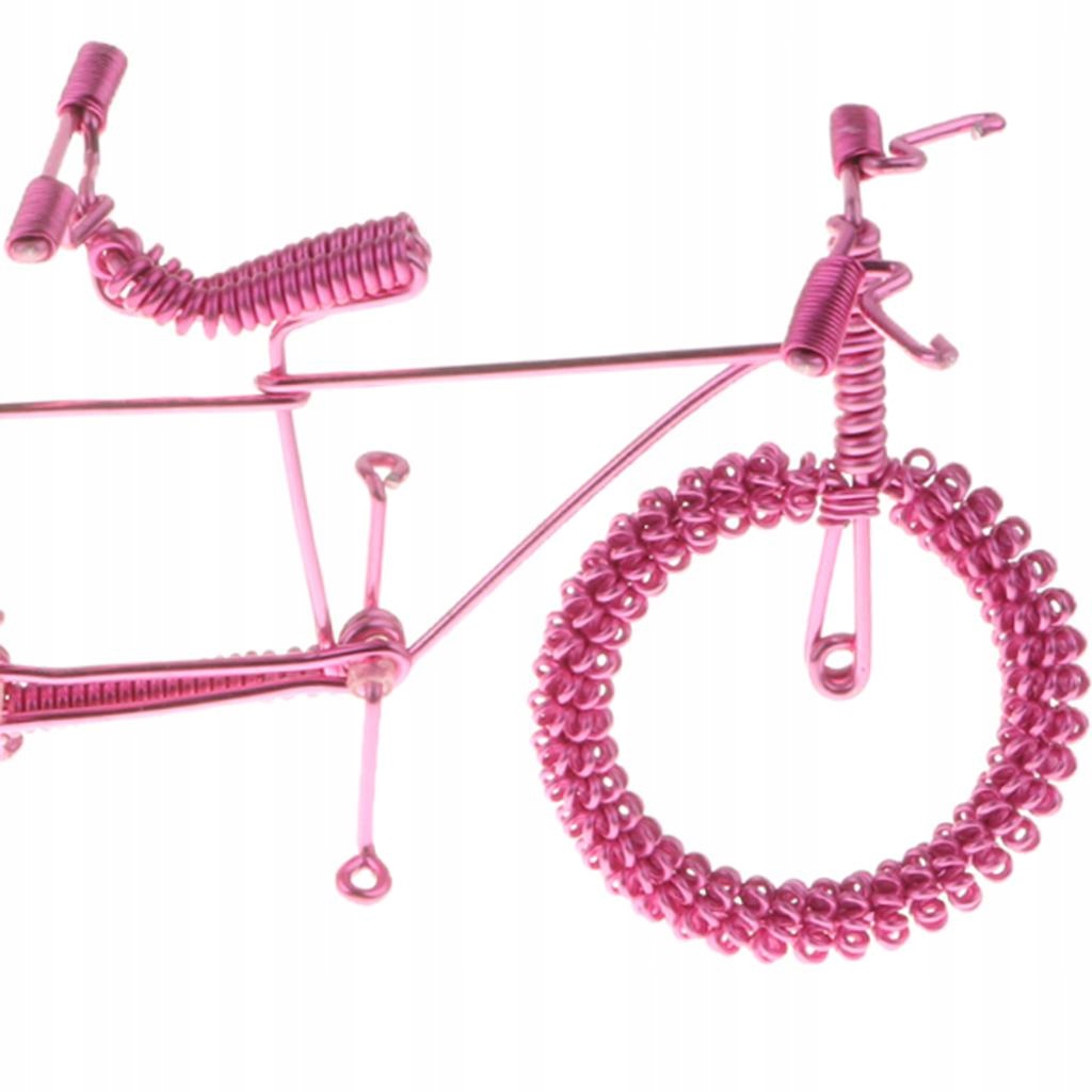 Creative Tandem Bicycle Model Metal Craft Bike Figurine Home Pink Packaging status original