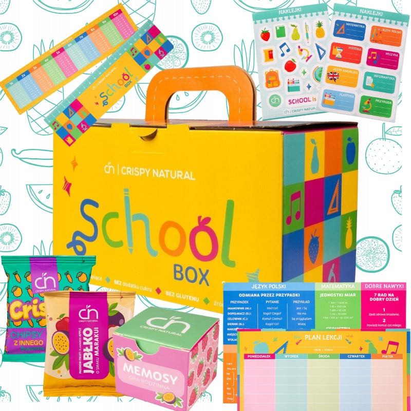 Crispy Natural Back to School Box Set Dried Fruit Snacks Gadgets